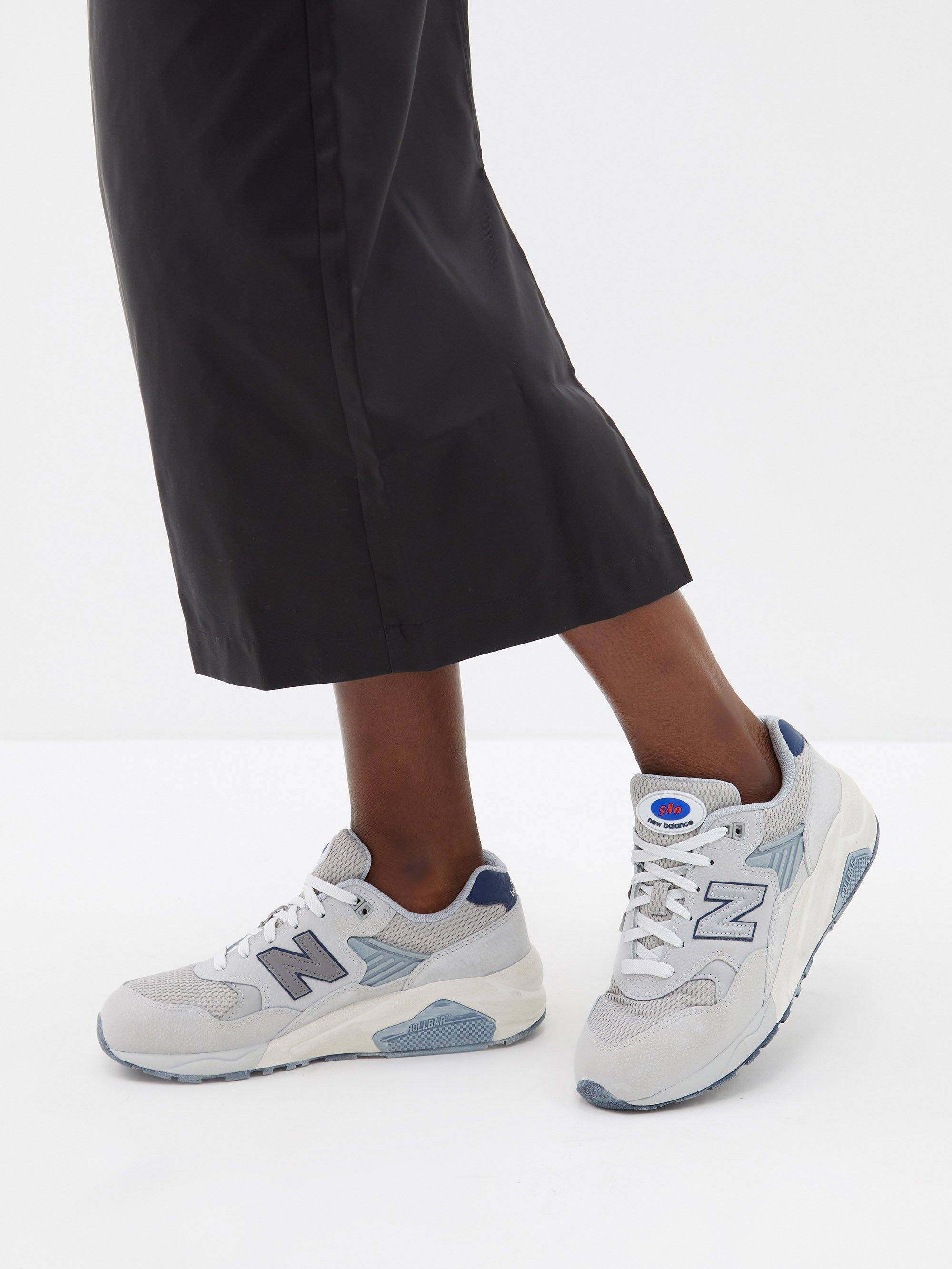 New Balance Mt580 Suede And Mesh Trainers in White | Lyst
