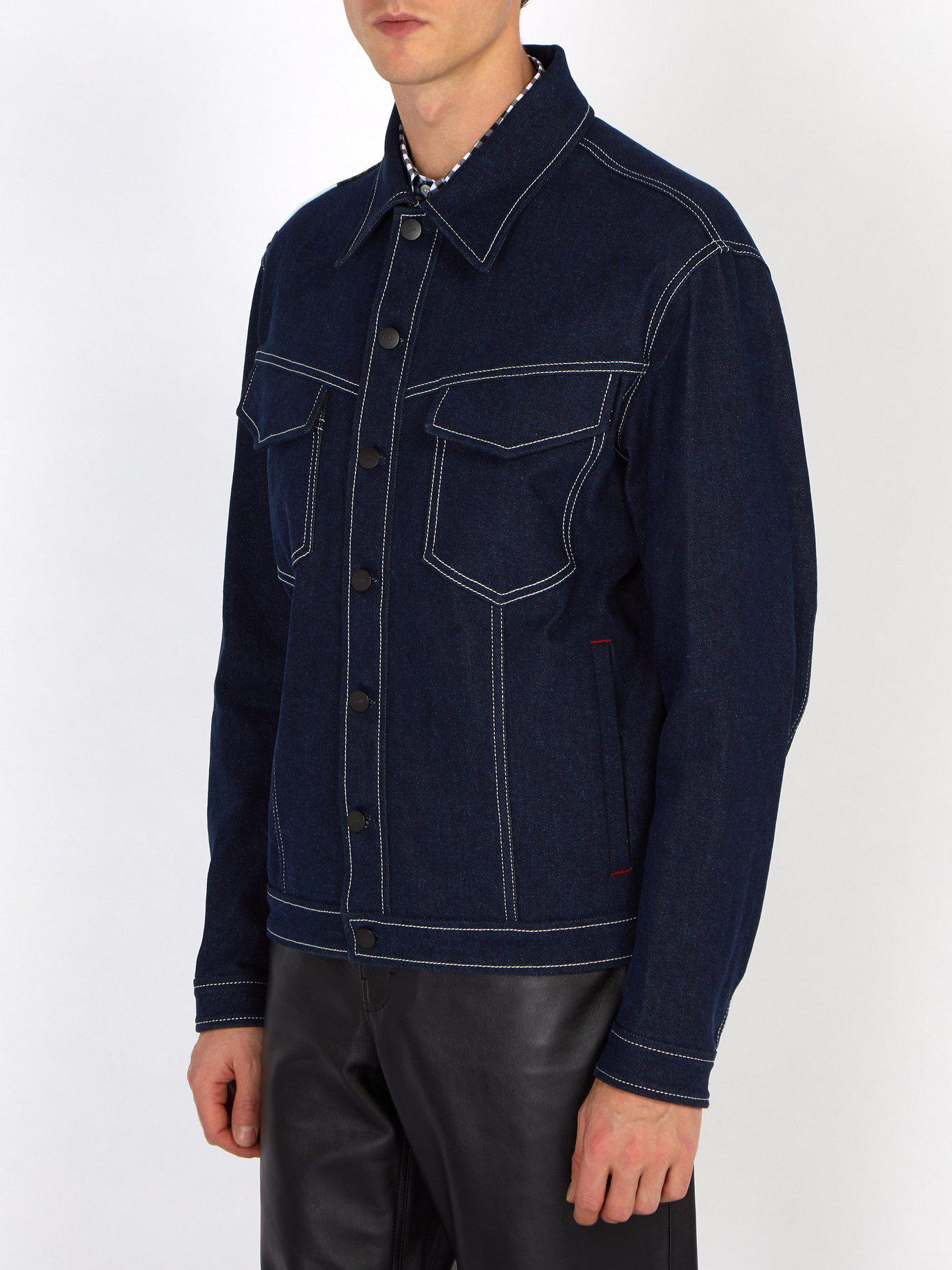 Fendi Mens Blue X Fila Mania Denim Jacket for Men Lyst