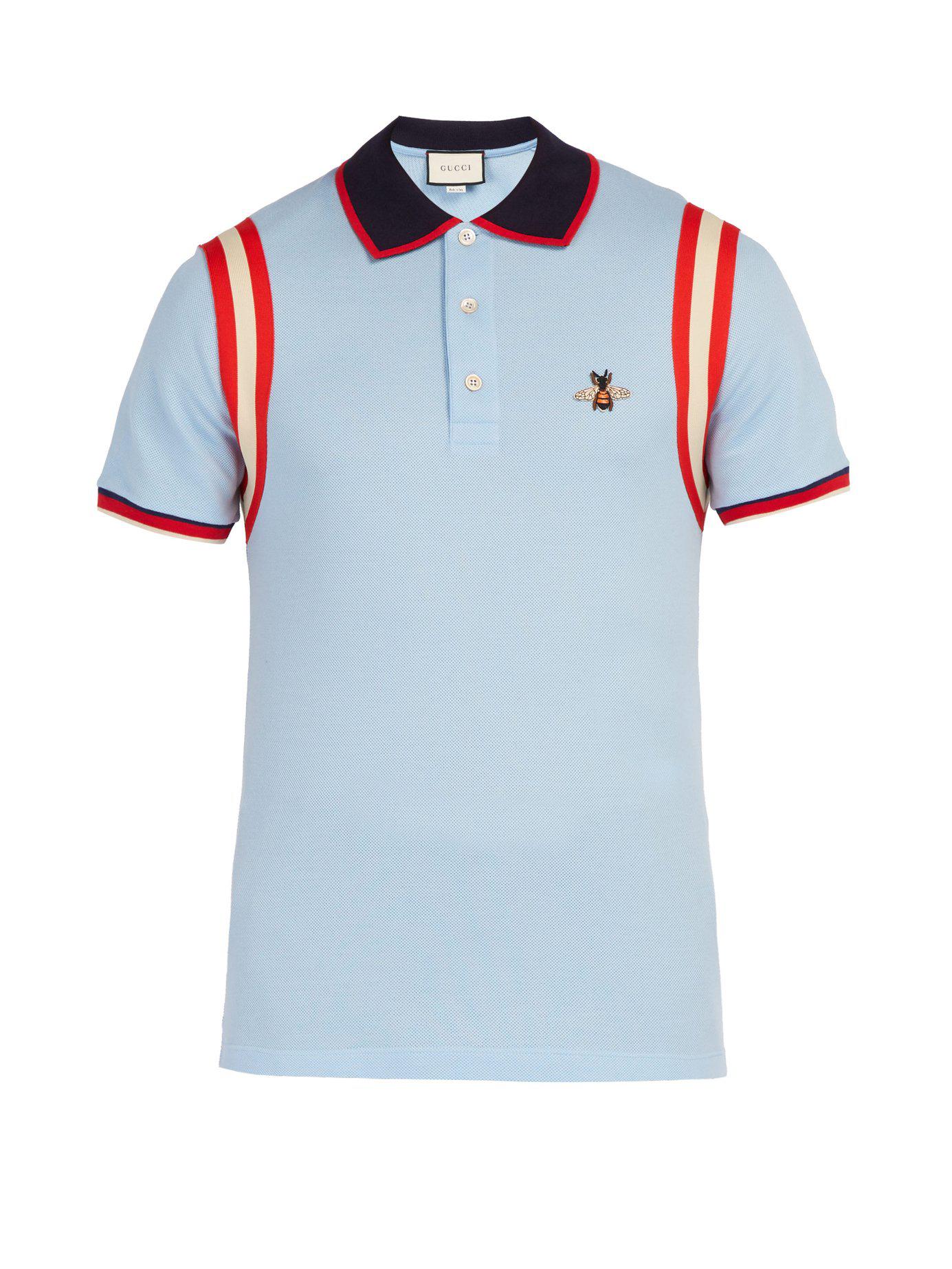 blue gucci polo