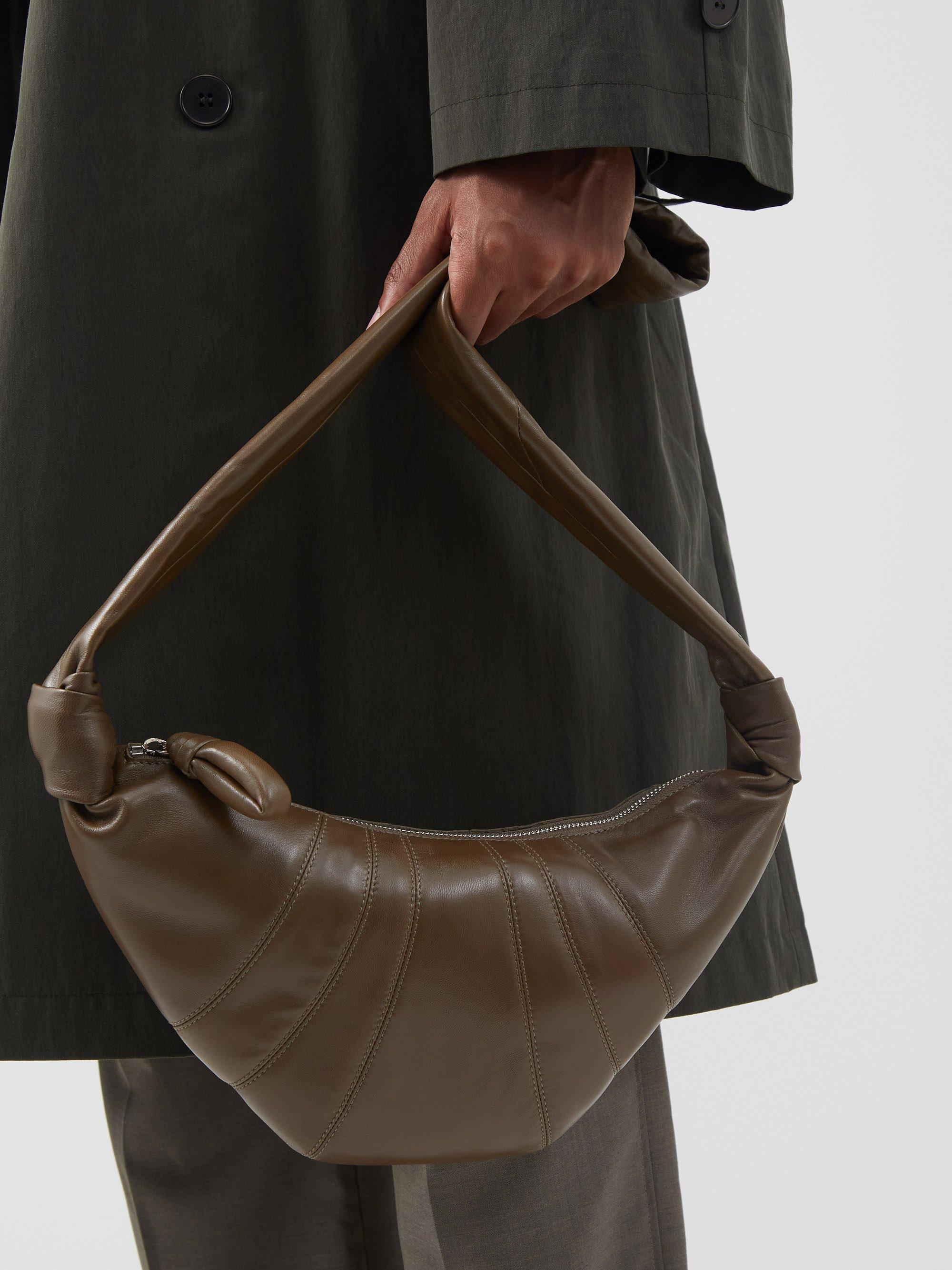 Lemaire Croissant Small Leather Cross-body Bag in Brown for Men | Lyst