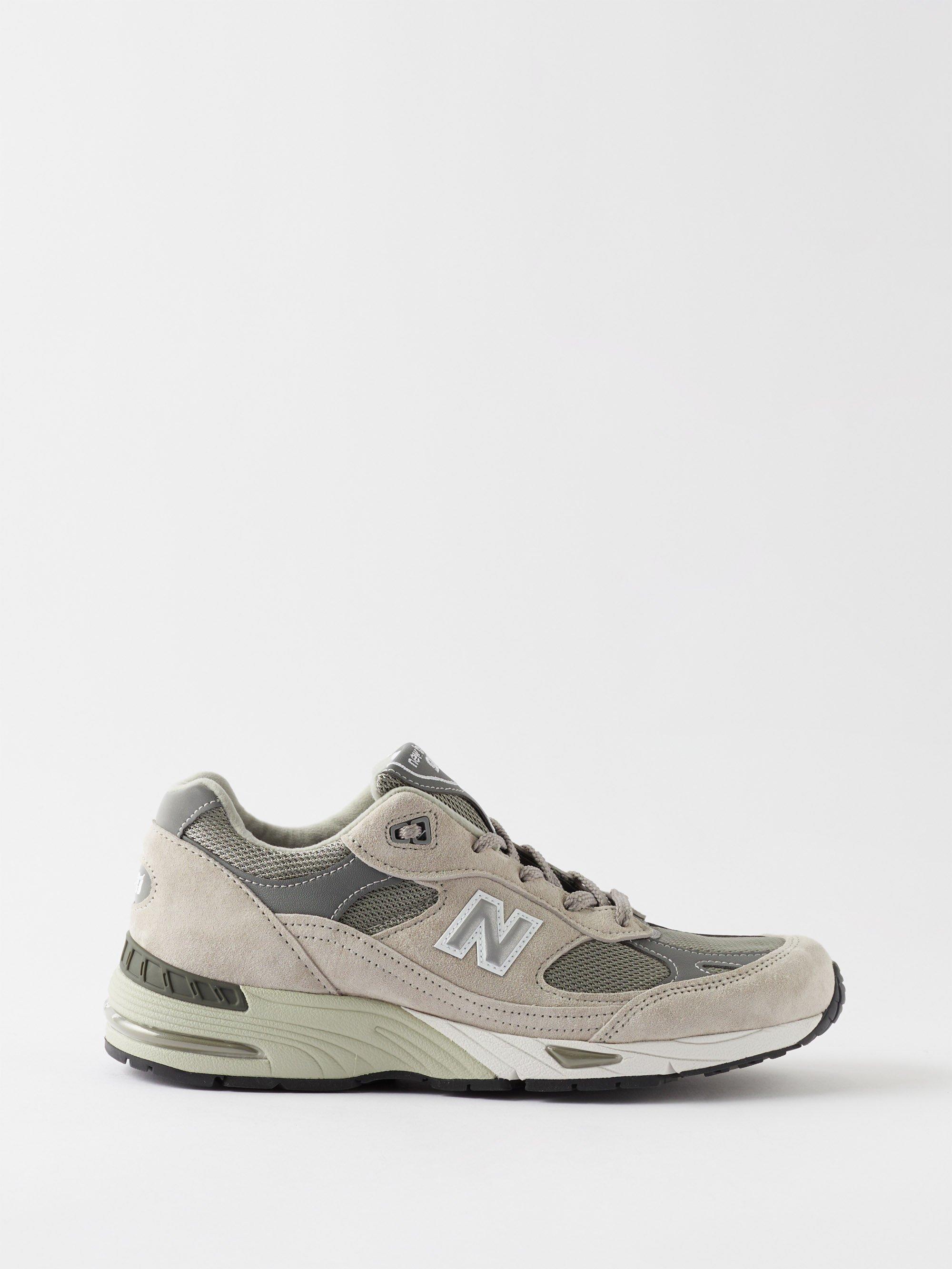New Balance In Uk 991 Suede And Mesh Trainers in White | Lyst