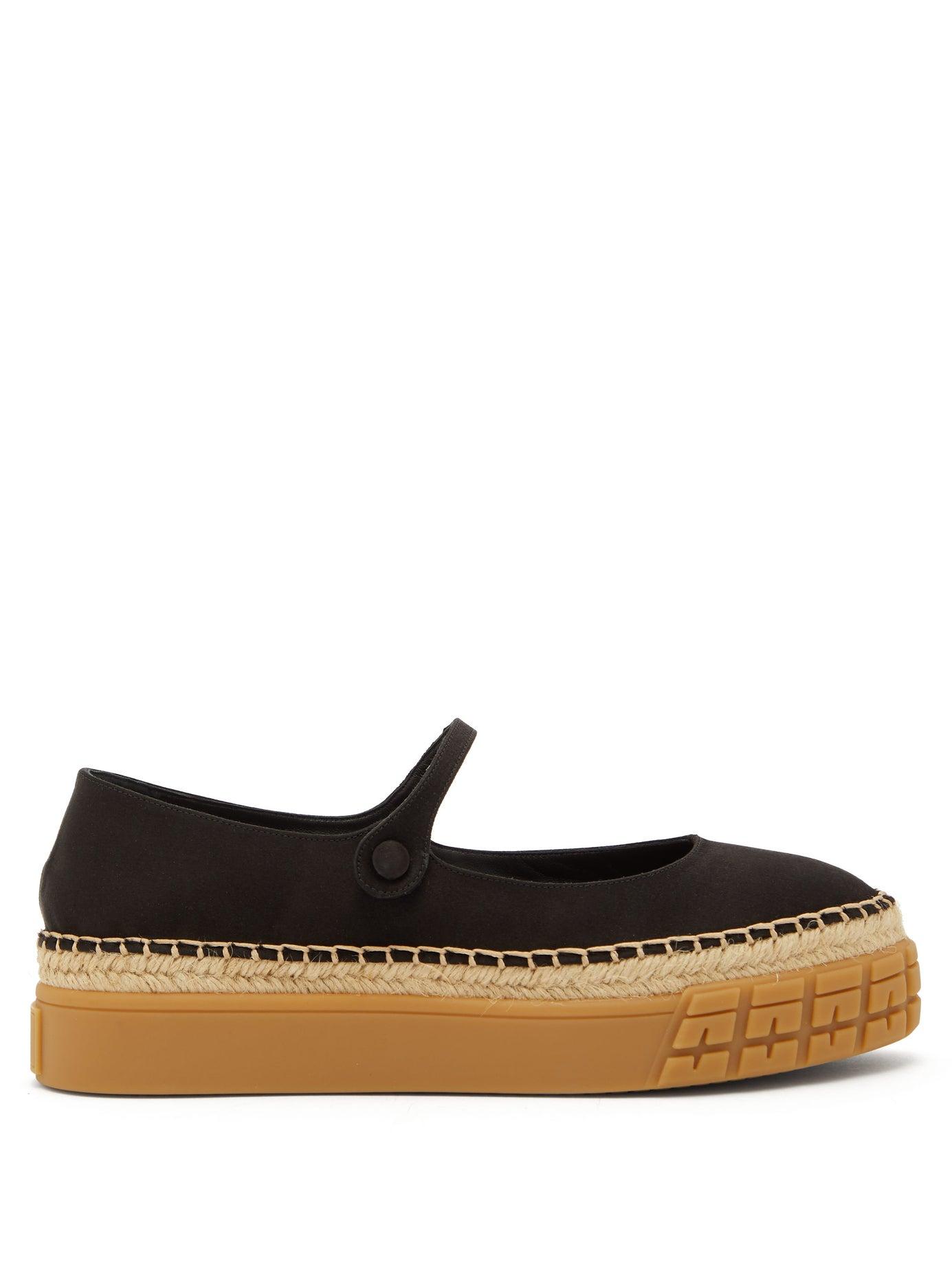 Prada Mary-jane Espadrilles in Black | Lyst