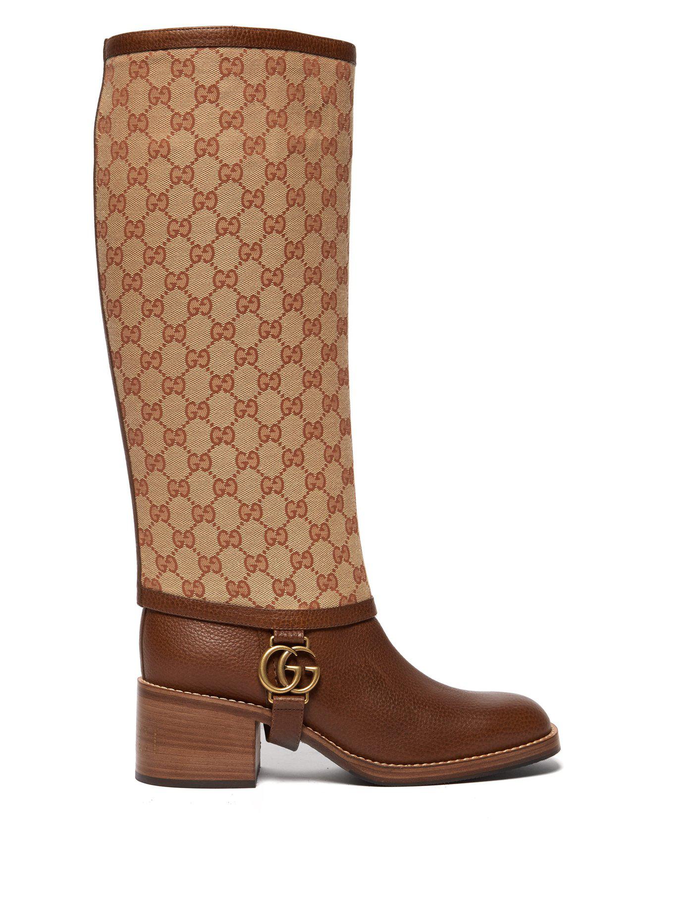 gucci boots brown