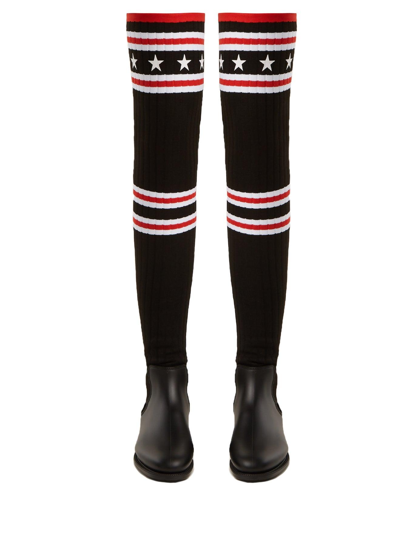 givenchy over the knee rain boots