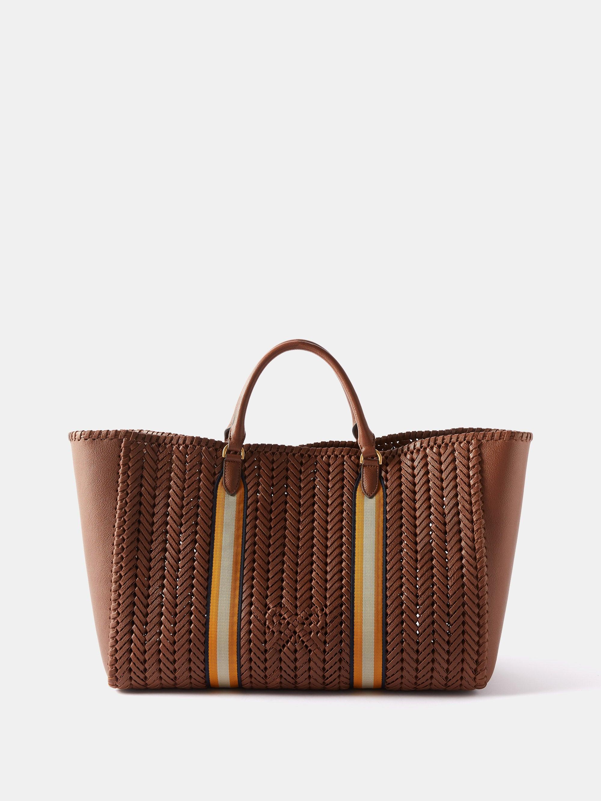 Anya Hindmarch Neeson Nastro Braided-leather Tote Bag in Brown | Lyst