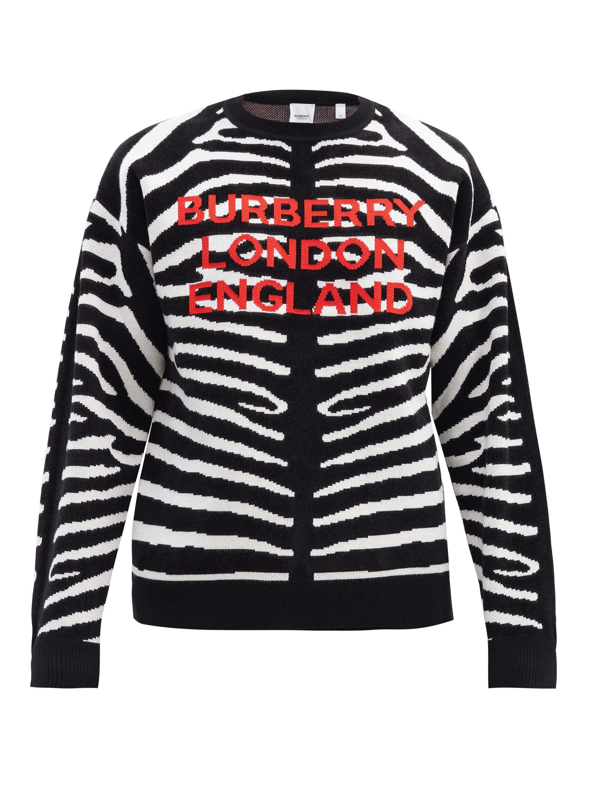 burberry zebra sweater