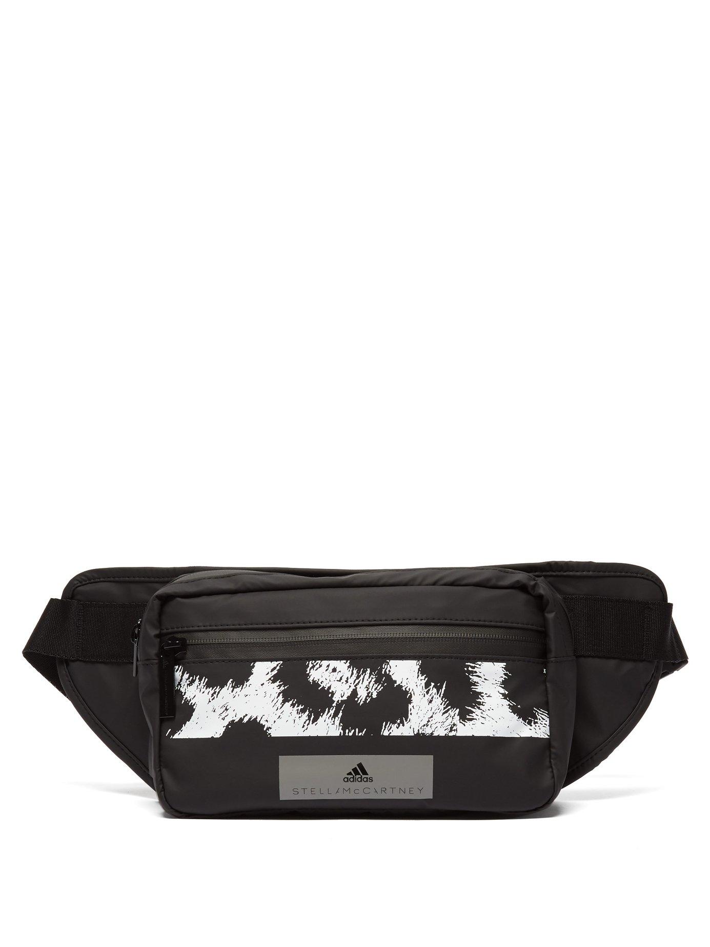 adidas By Stella McCartney Leopard Print Belt Bag in Black - Lyst