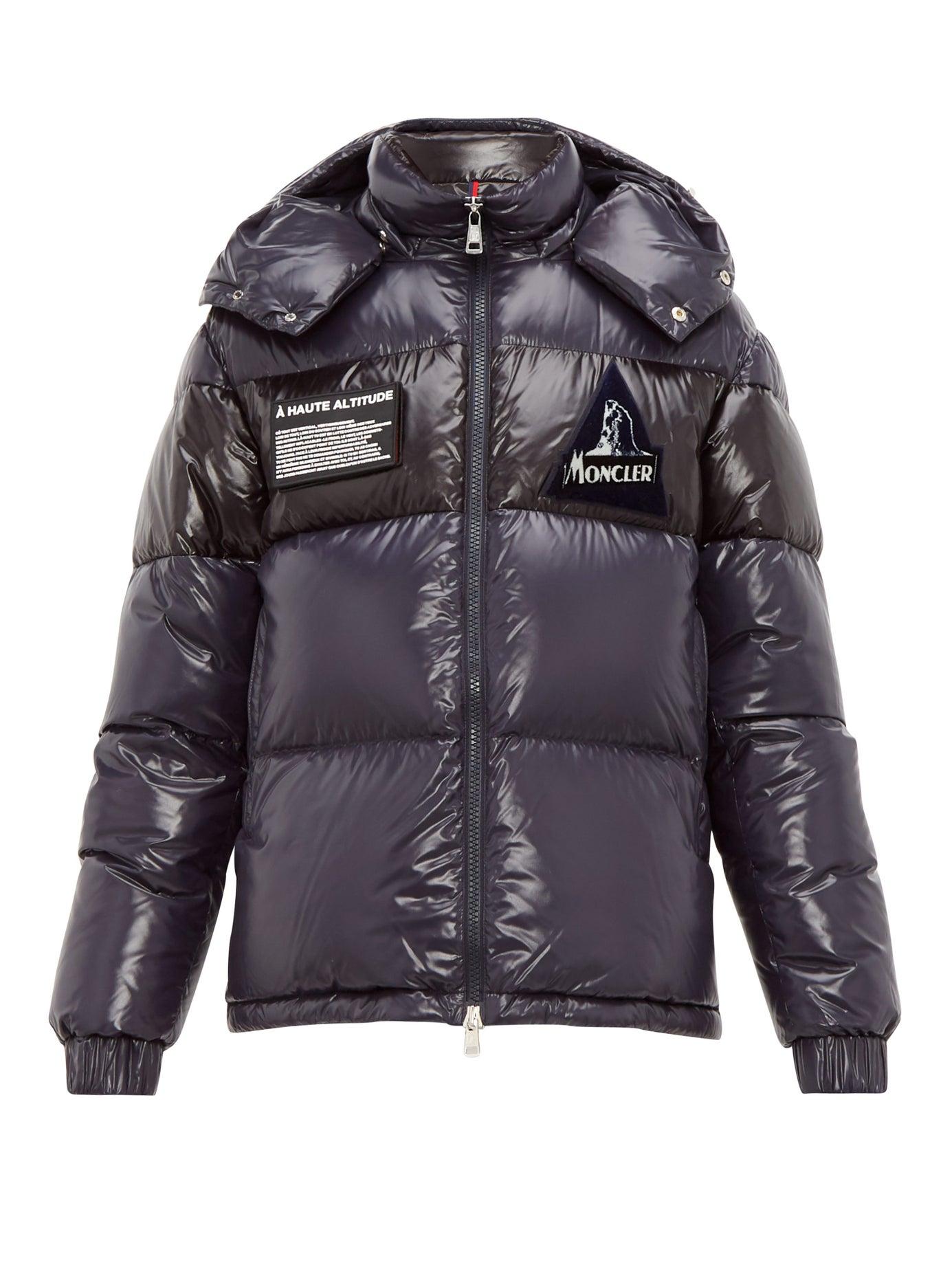Moncler Gary Lacquered-outer Down-filled Coat in Blue for Men | Lyst