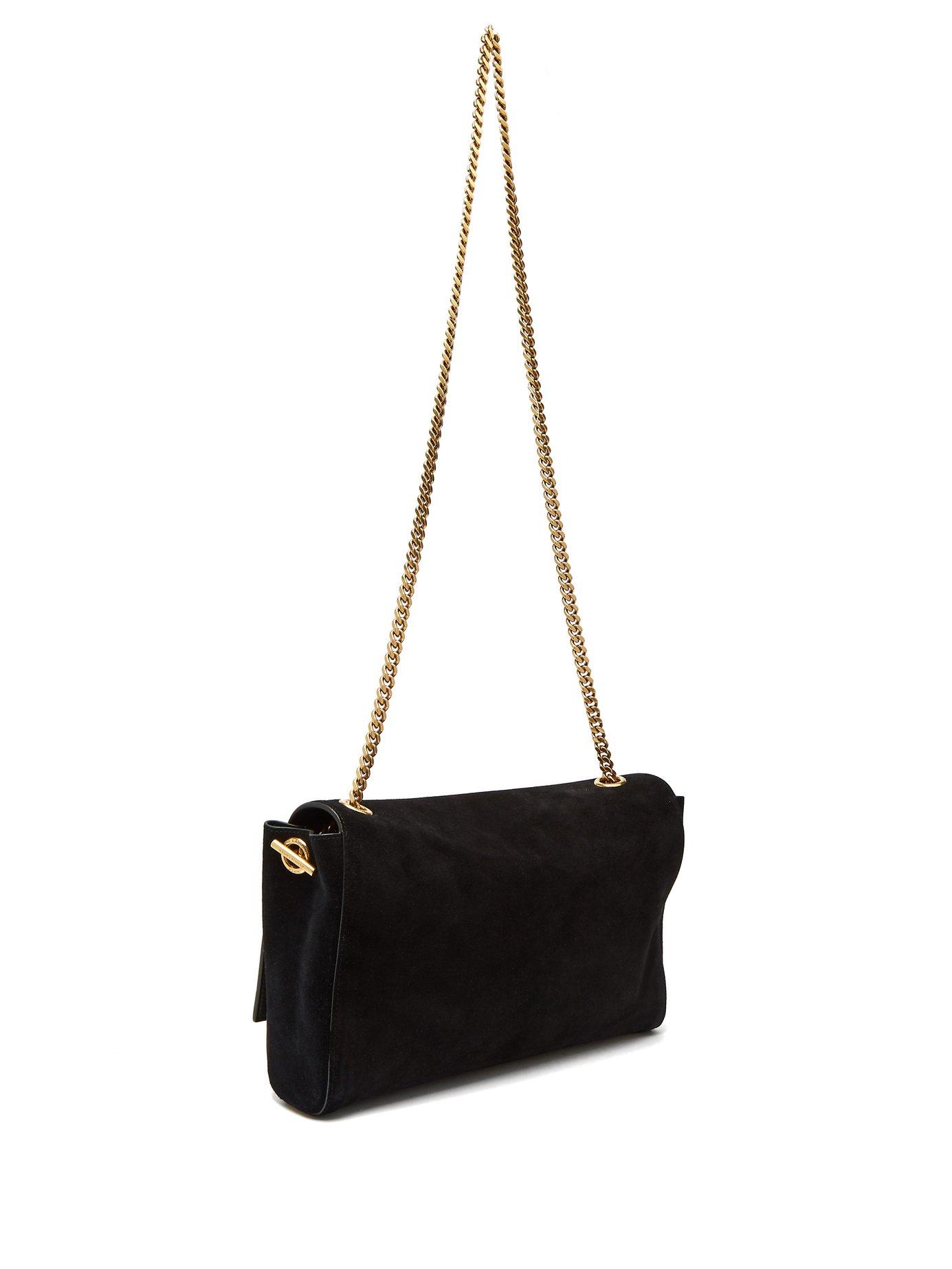 Saint Laurent Kate Medium Reversible Chain Bag In Suede And Shiny Leather