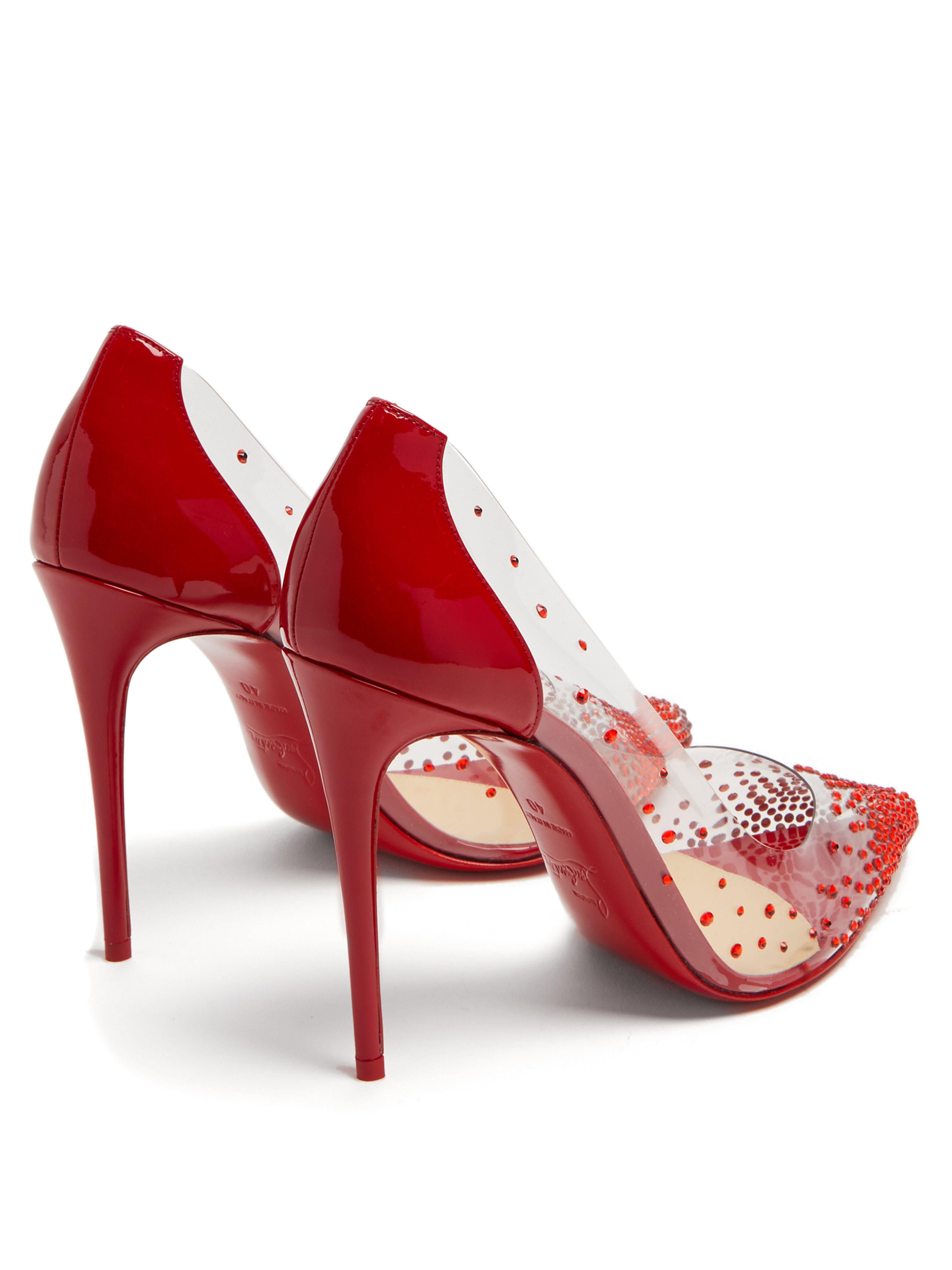Christian Louboutin Leather Degrastrass 100mm Crystalembellished Pumps
