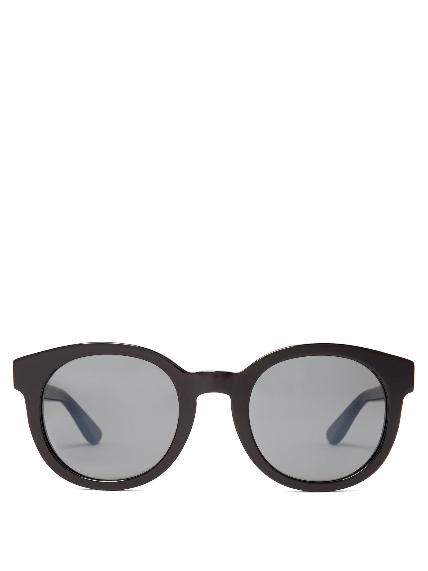 Shop Saint Laurent Monogram Metal Spoiler 61MM Round Sunglasses
