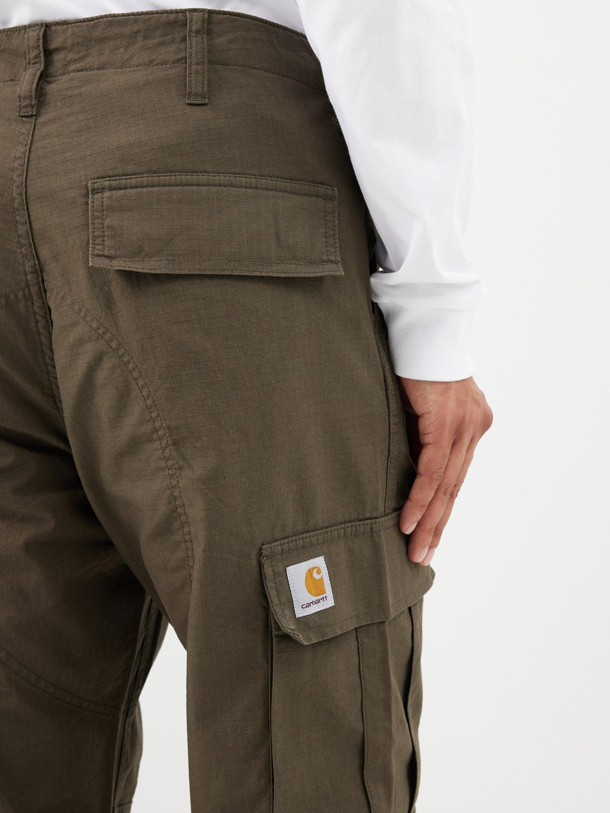 Carhartt WIP Rinsed Cotton-ripstop Cargo Trousers in Natural for Men | Lyst