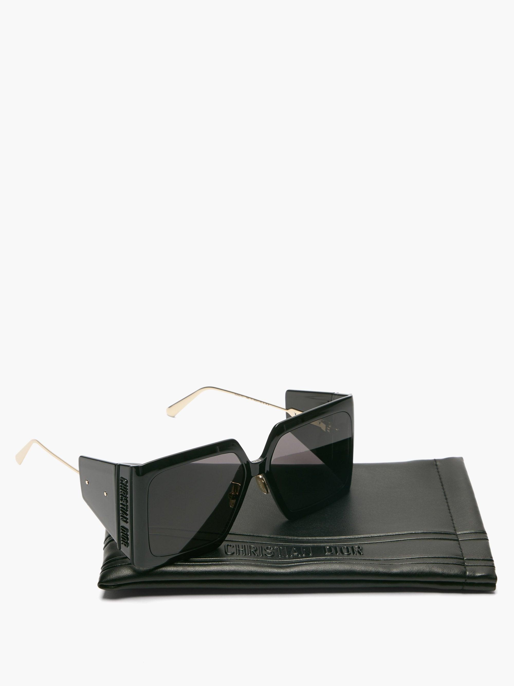Dior Sunglasses Diorsignature Oversized Square-frame Acetate Sunglasses -  Black - ShopStyle