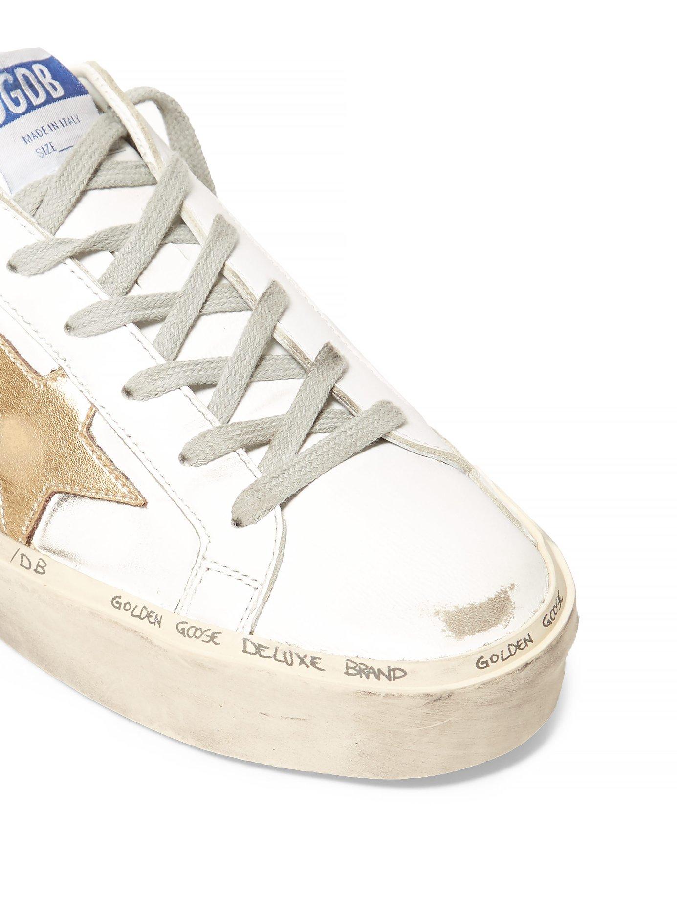 Golden Goose Deluxe Brand Hi Star Platform Leather Trainers in White ...