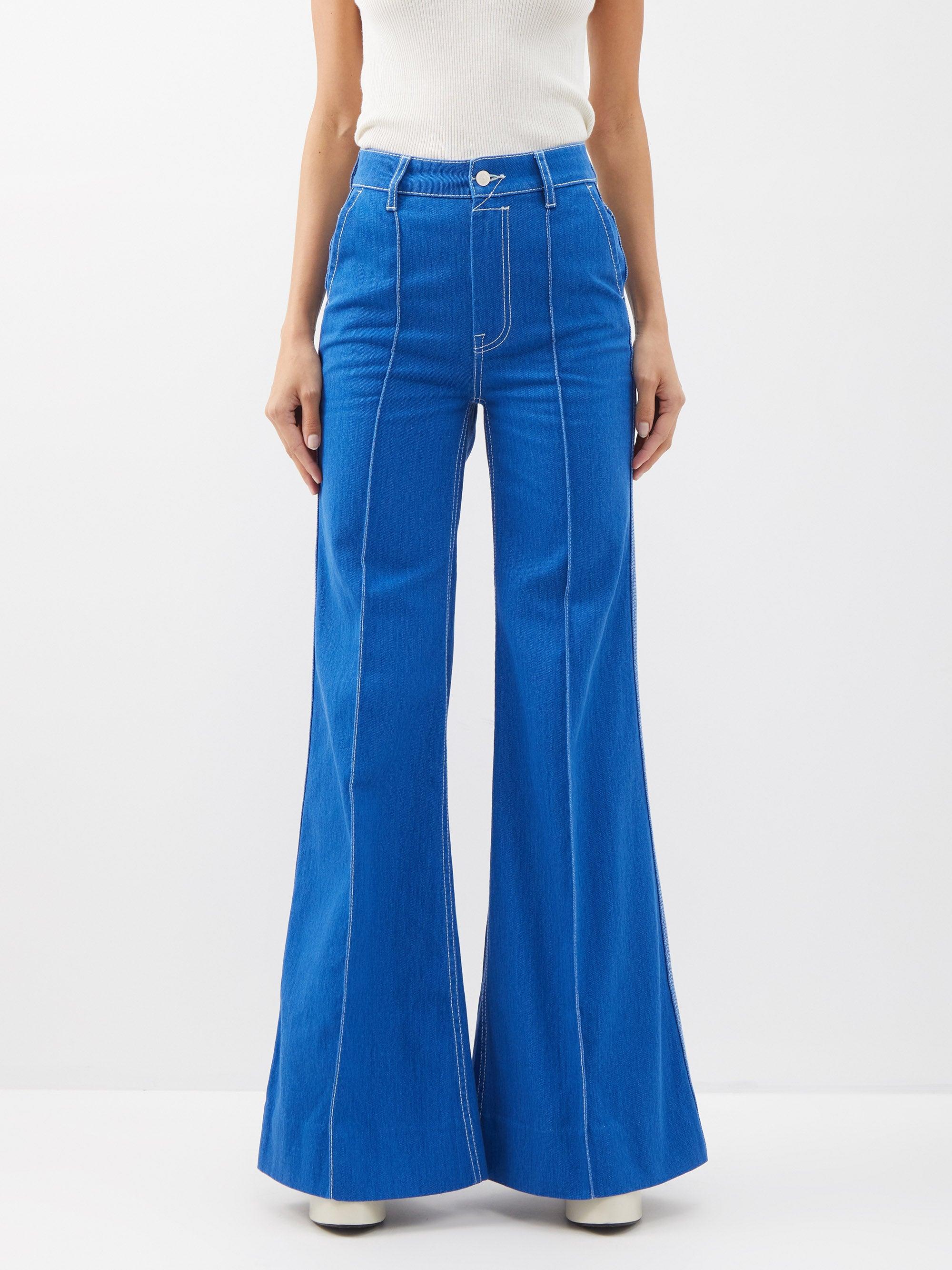 Zimmermann High Tide Flared-leg Jeans in Blue | Lyst