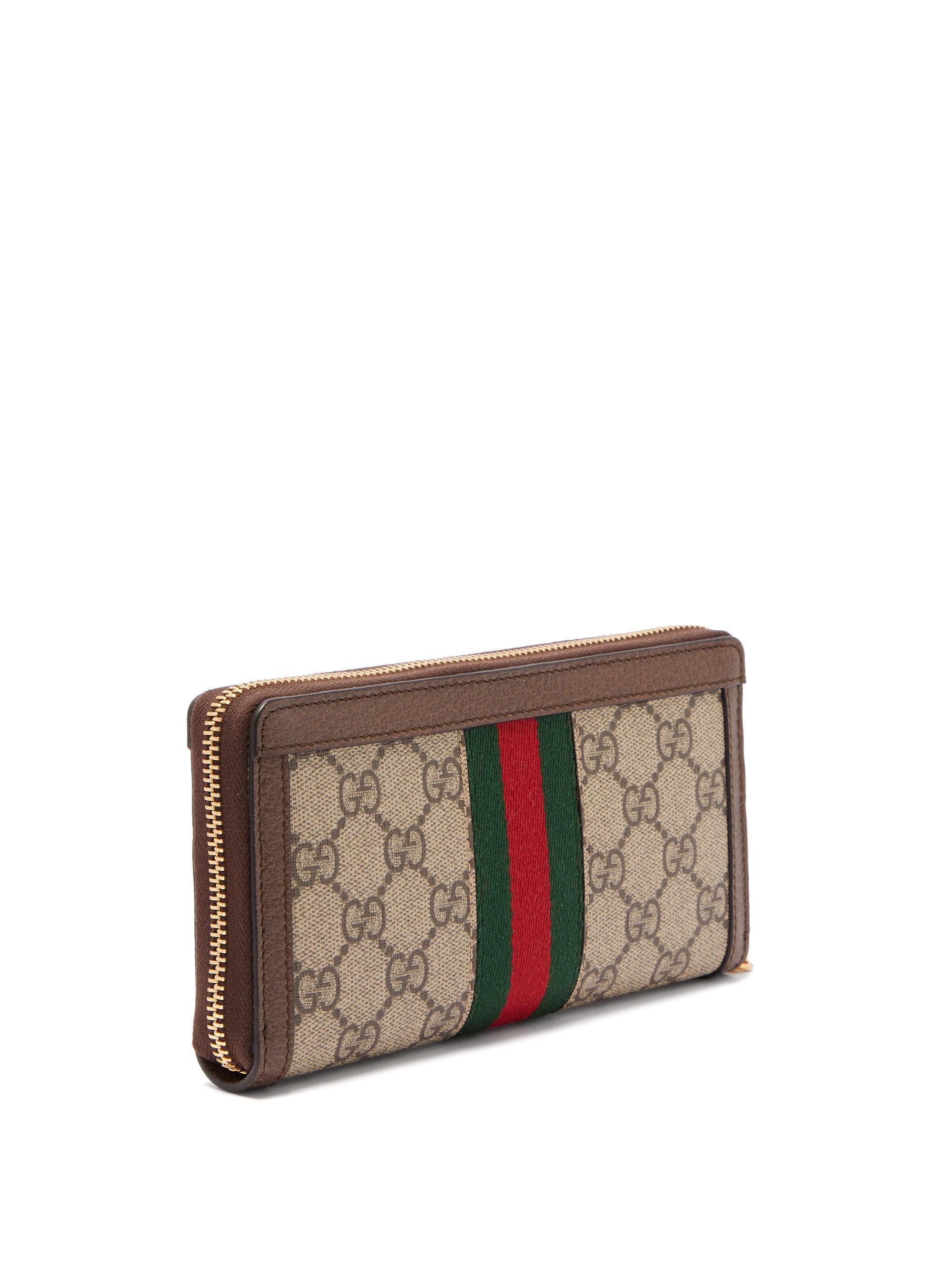 Gucci GG Marmont Zip-Around Calfskin Wallet