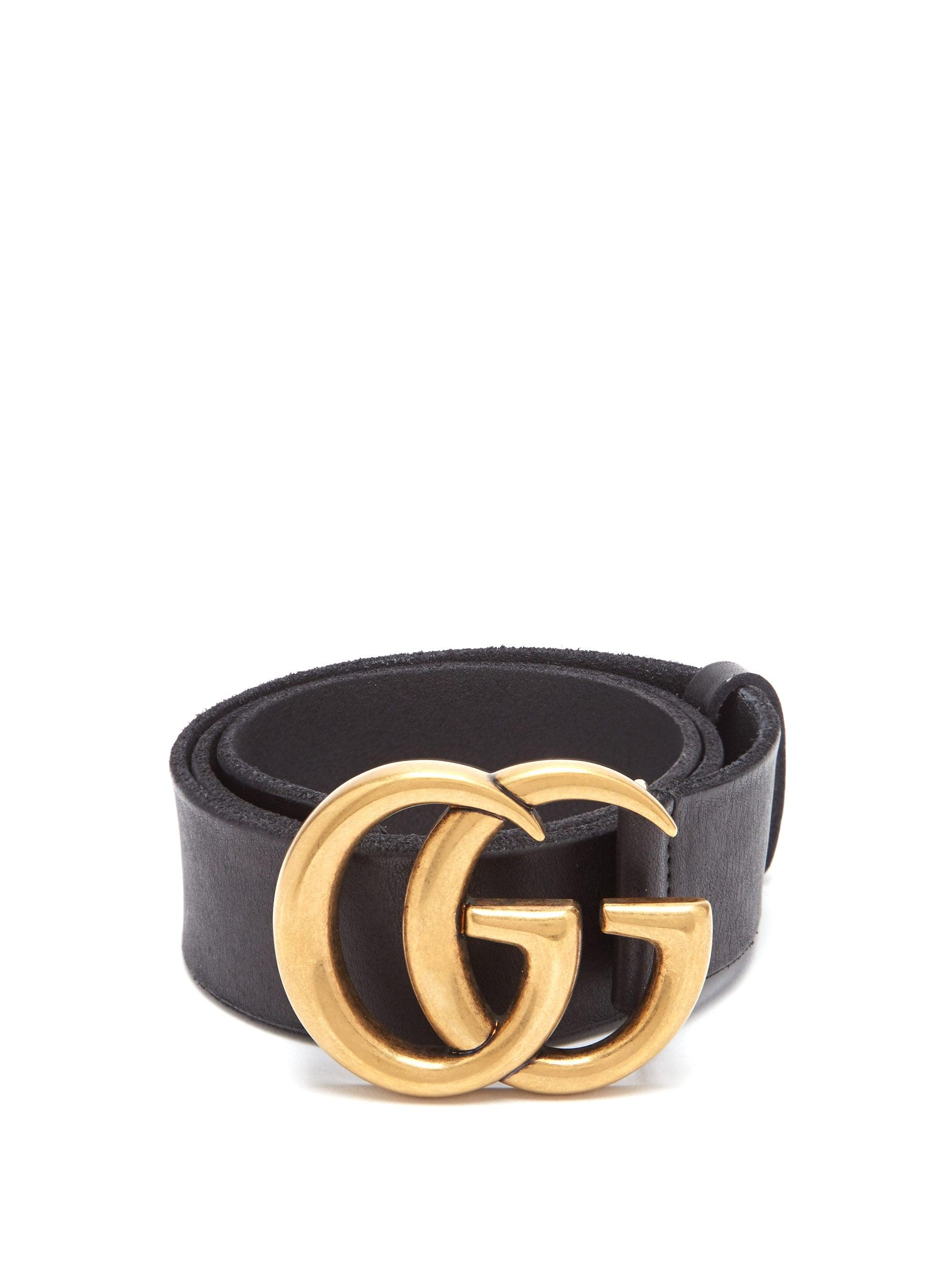 Gucci Snakeskineffect Gglogo Leather Belt in Black Save 32 Lyst
