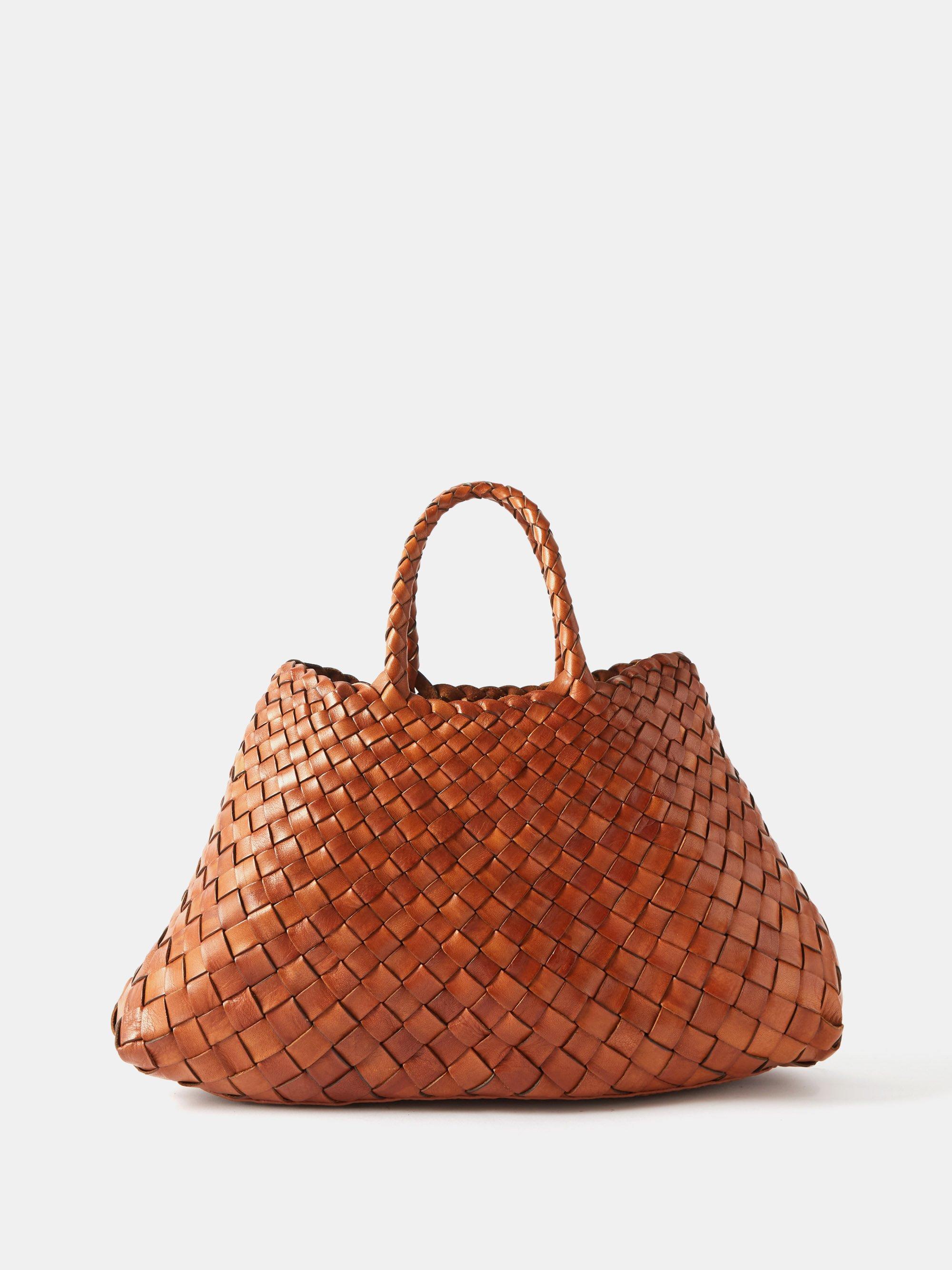 Dragon Diffusion Santa Croce Small Woven-leather Basket Bag in Brown | Lyst