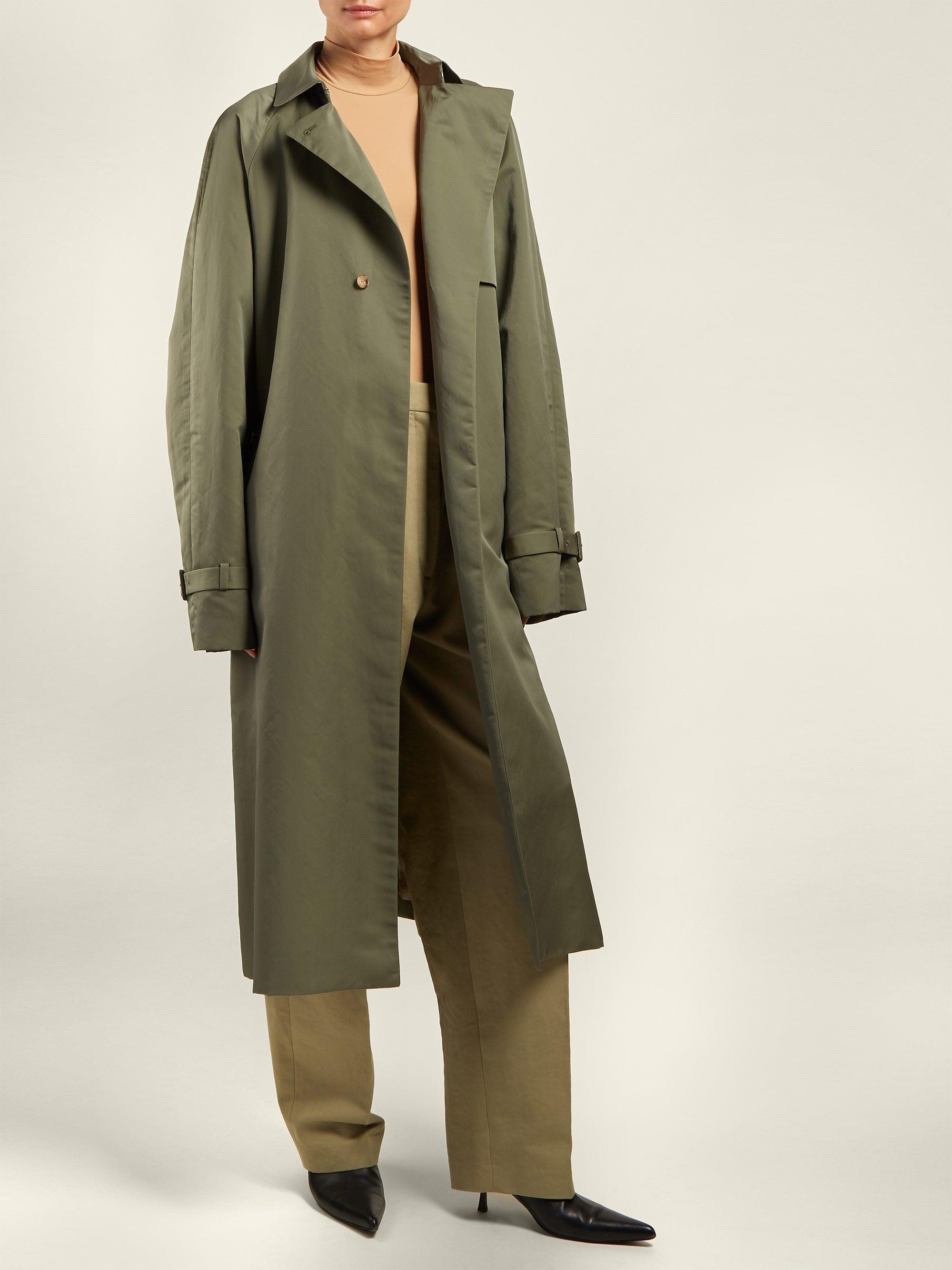 dark green trench
