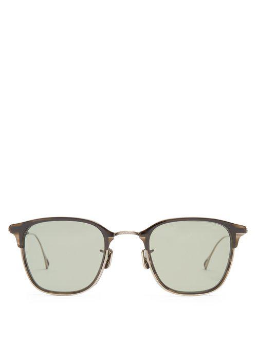 Eyevan 7285 802 Foldable Titanium Sunglasses in Brown for Men