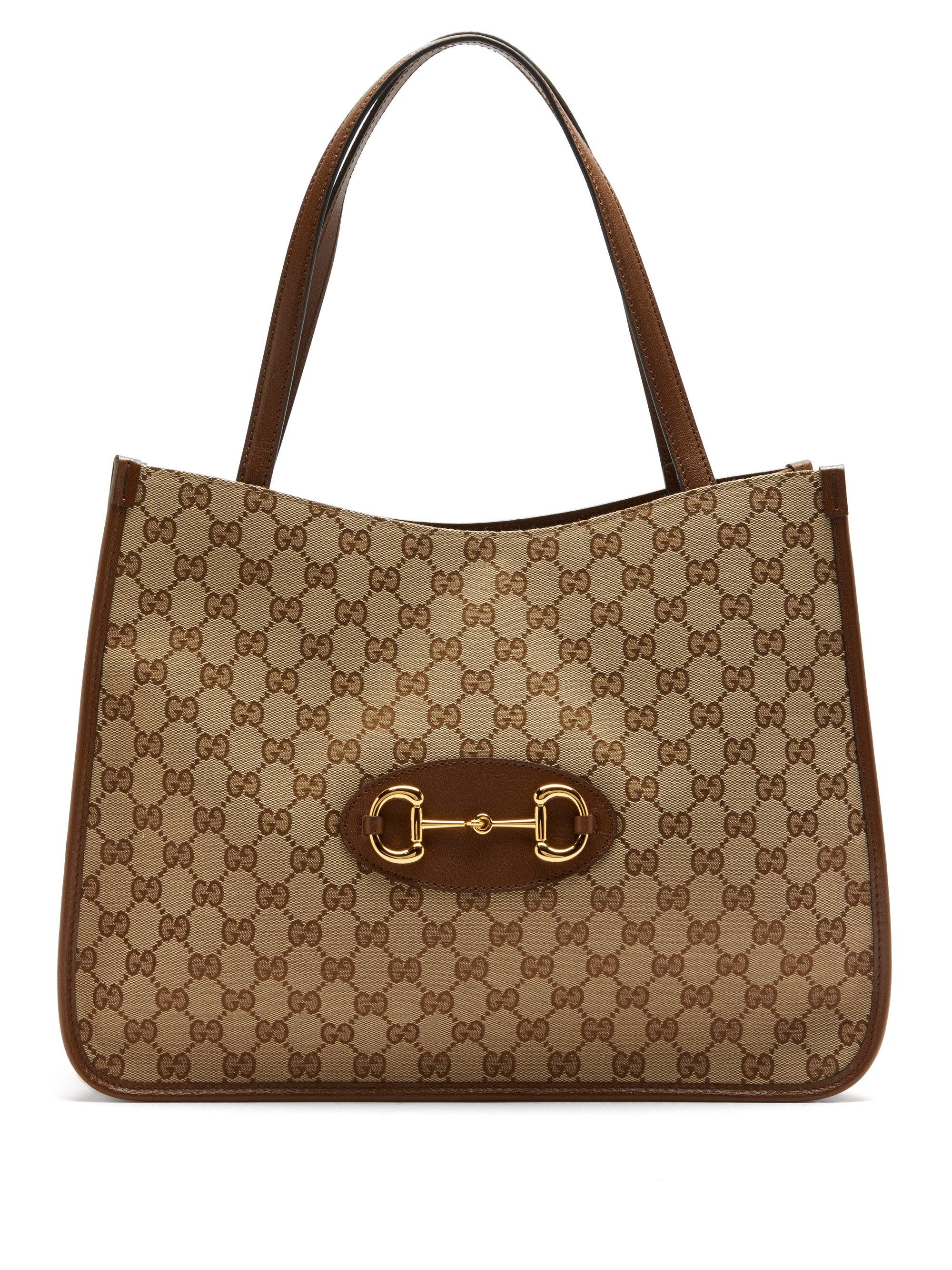 gucci brown leather tote