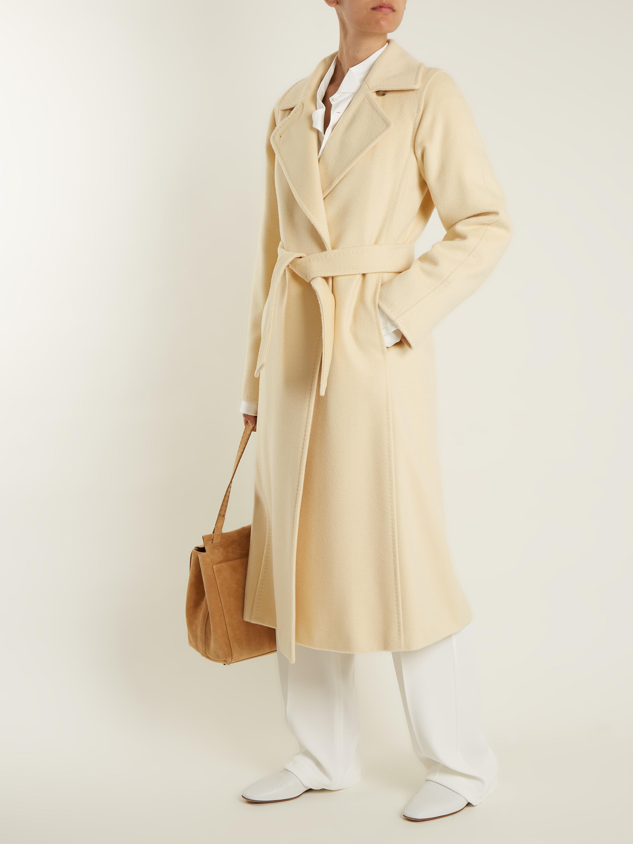 Max Mara Synthetic Soldato Drap Pure Camel Long Coat in ...
