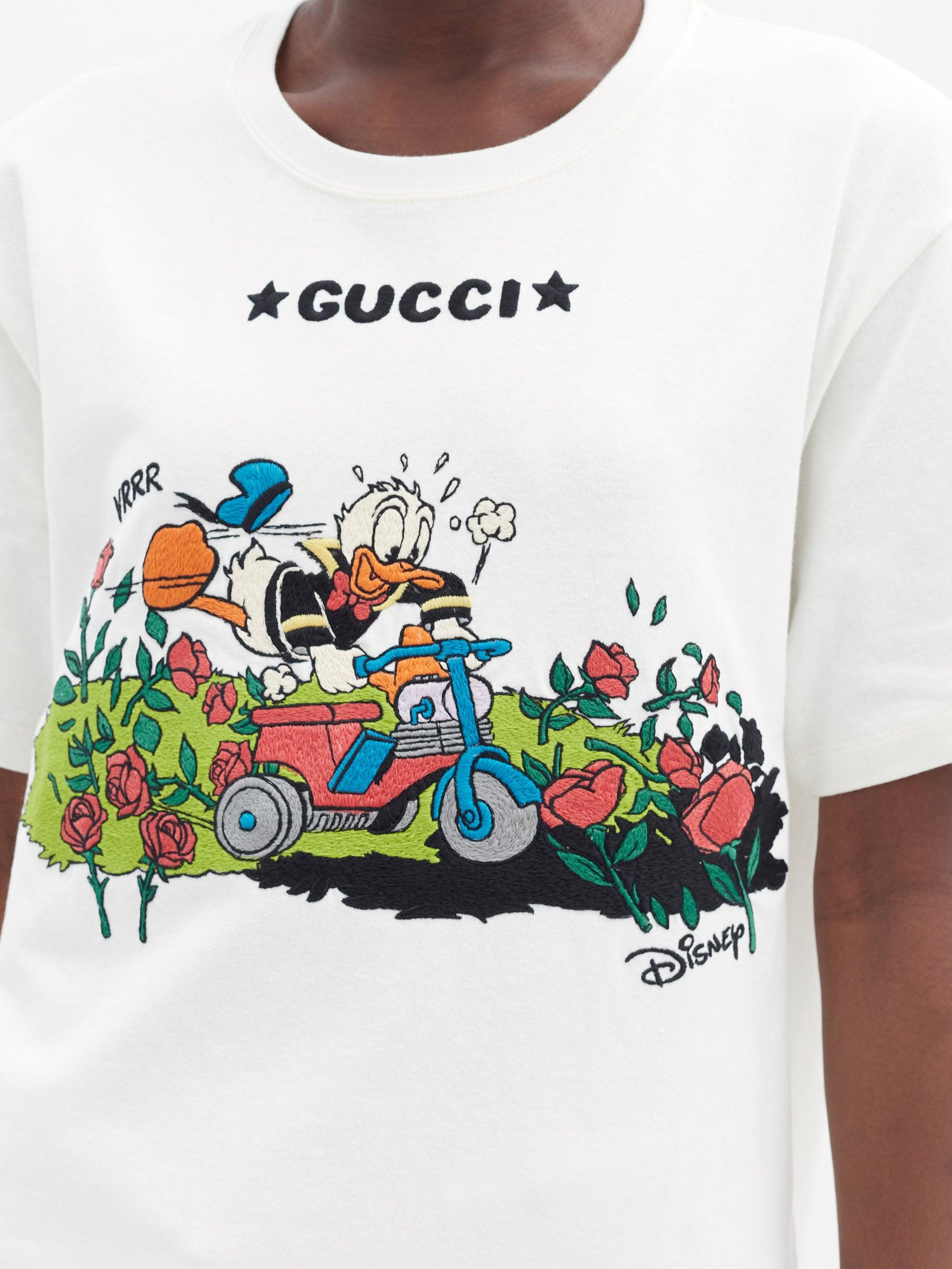 Gucci X Disney ドナルドダック コットンtシャツ ホワイト | Lyst