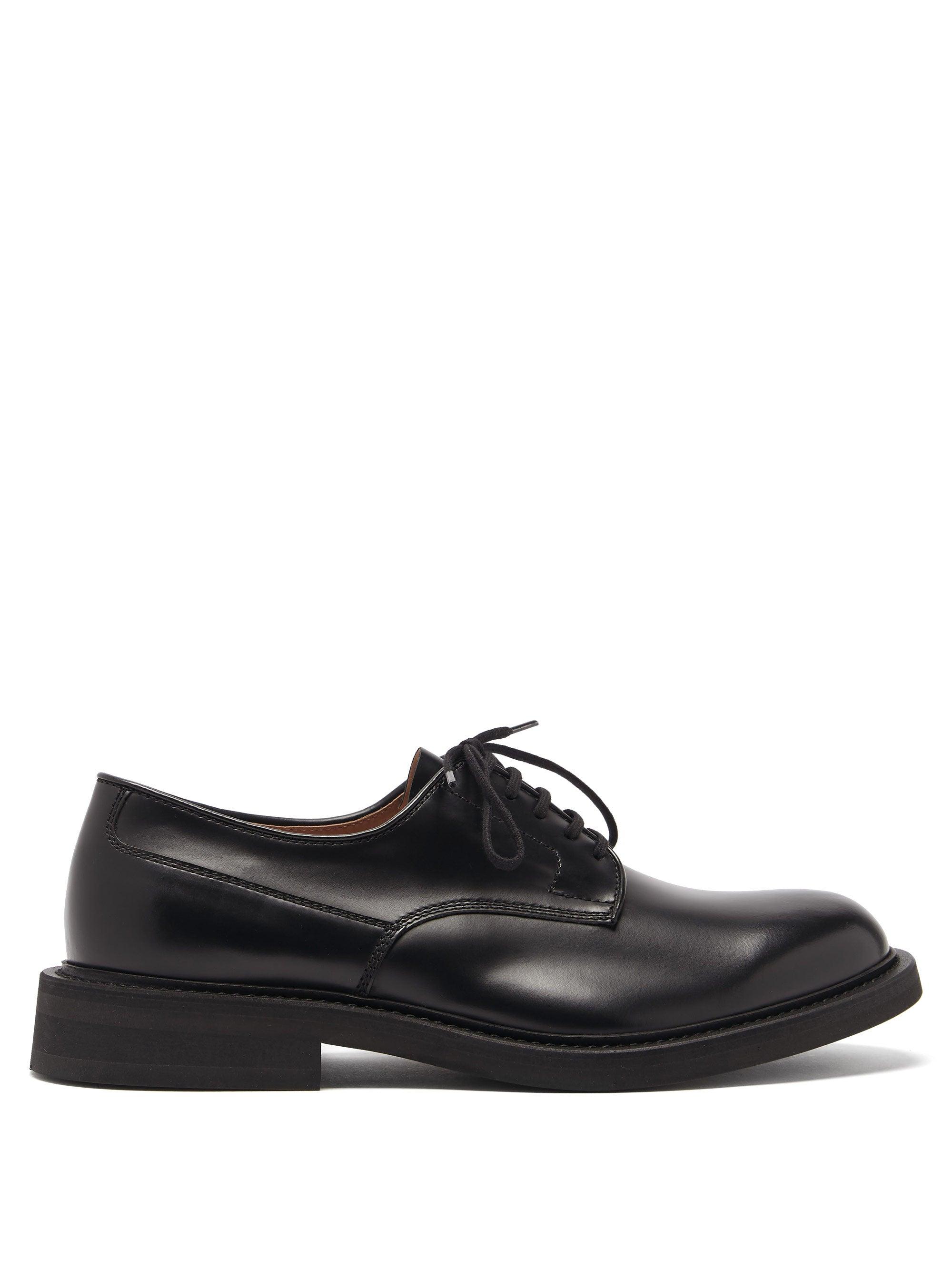 Bottega Veneta Panelled Leather Derby Shoes in Black for Men - Lyst