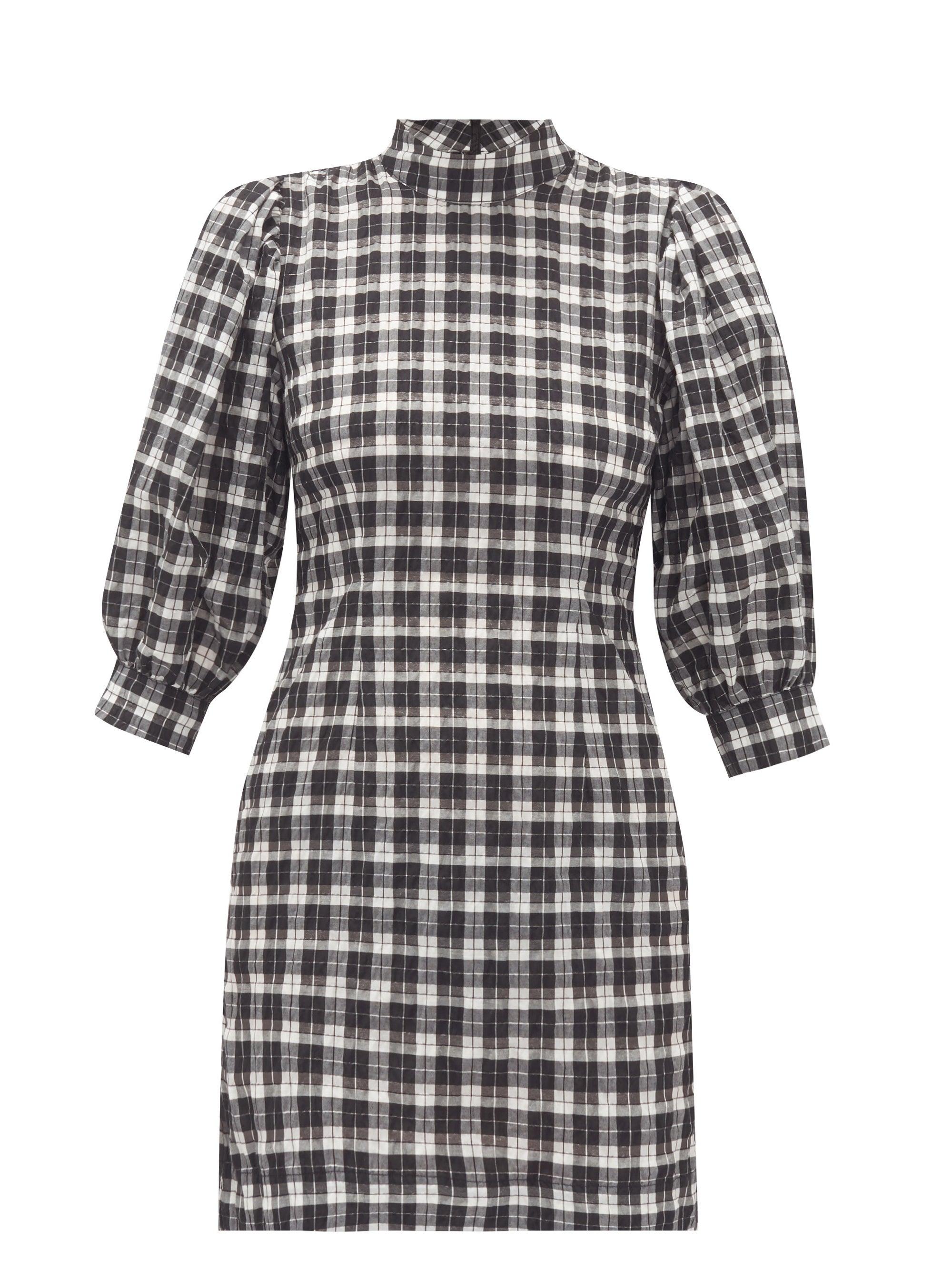 Ganni black hotsell and white dress