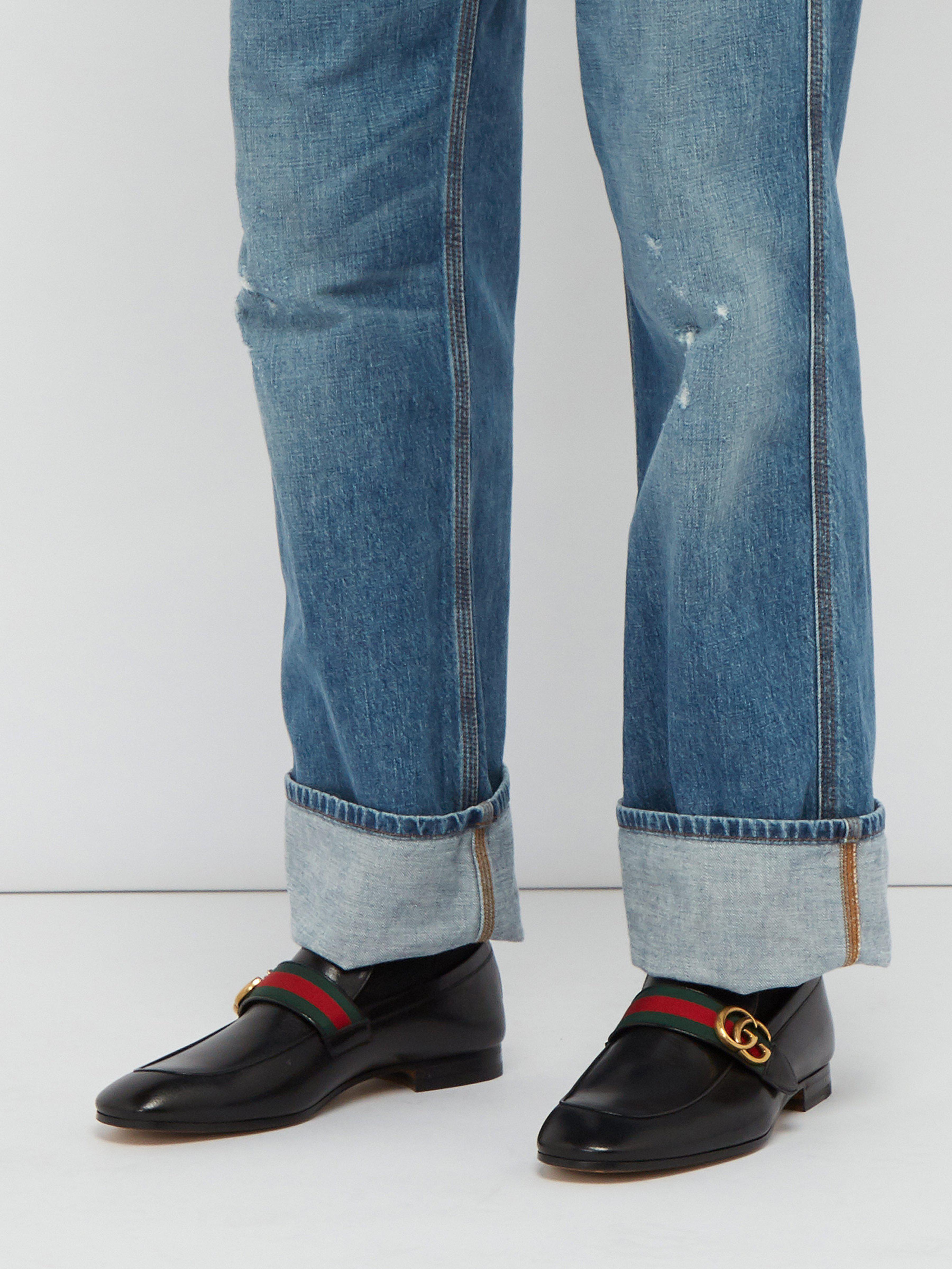 gucci loafer with gg web
