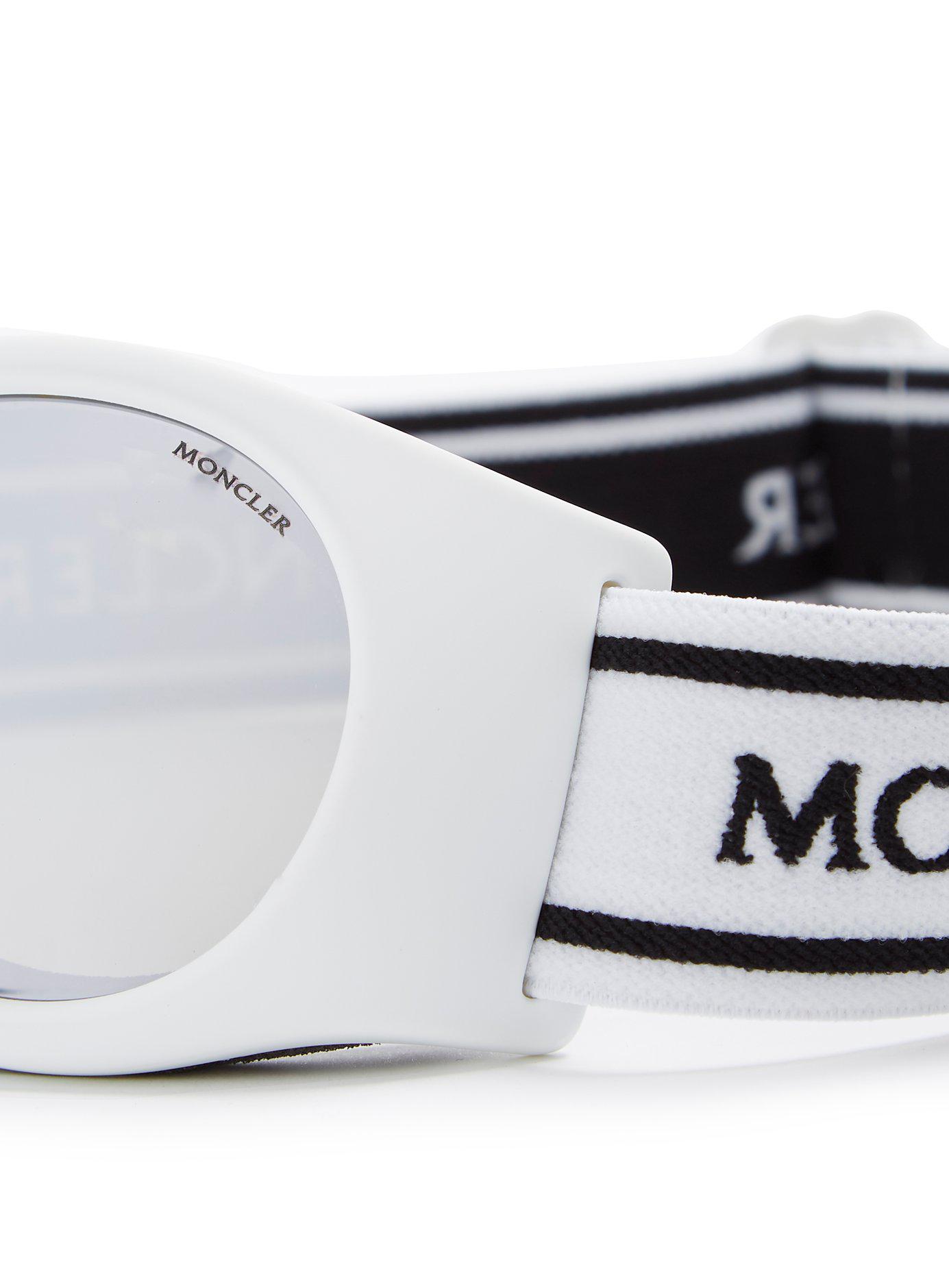 Moncler Round Frame Ski Goggles - Mens - Black