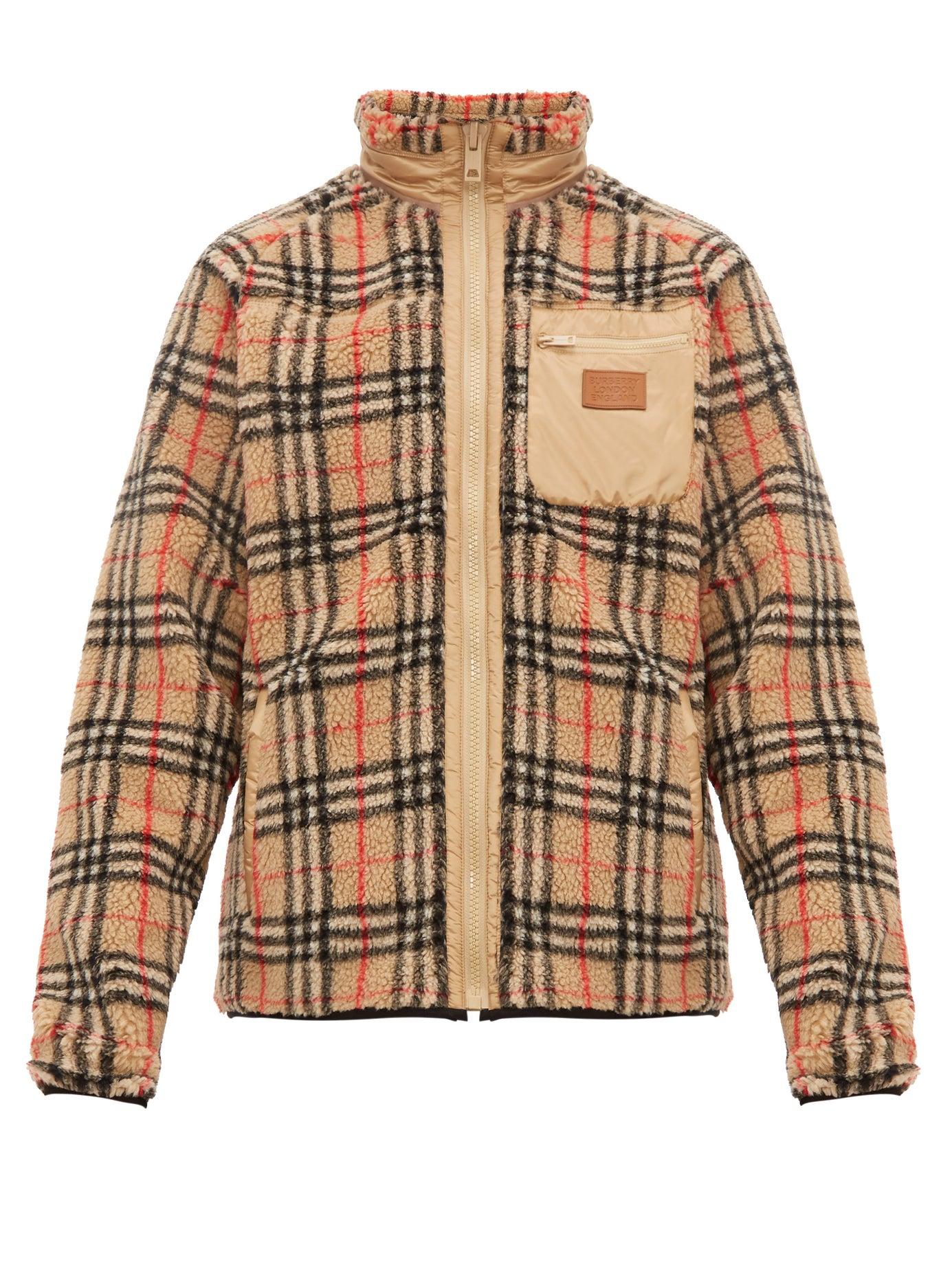 Burberry Westley Vintage Check Fleece Jacket for Men | Lyst