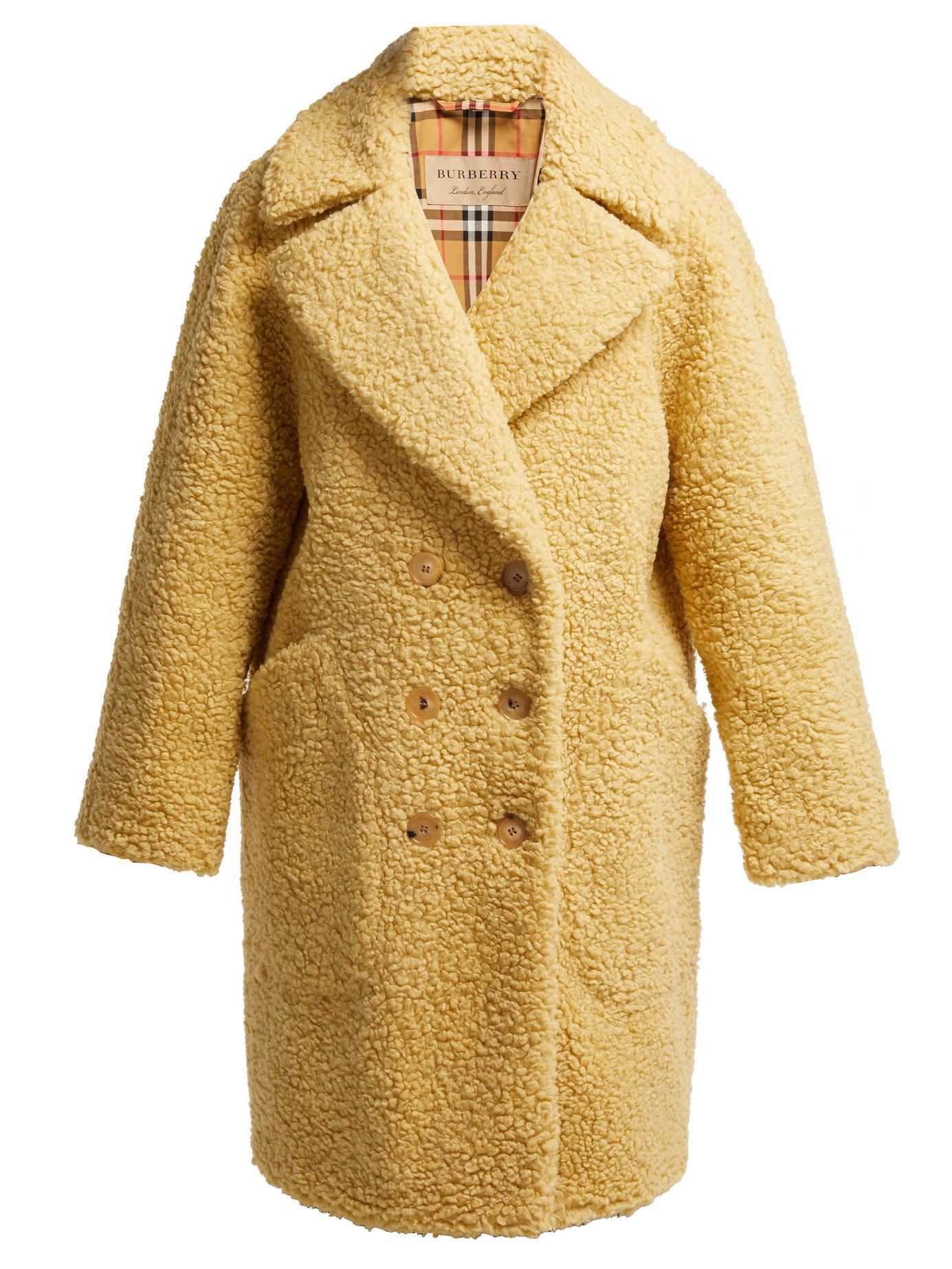yellow teddy coat