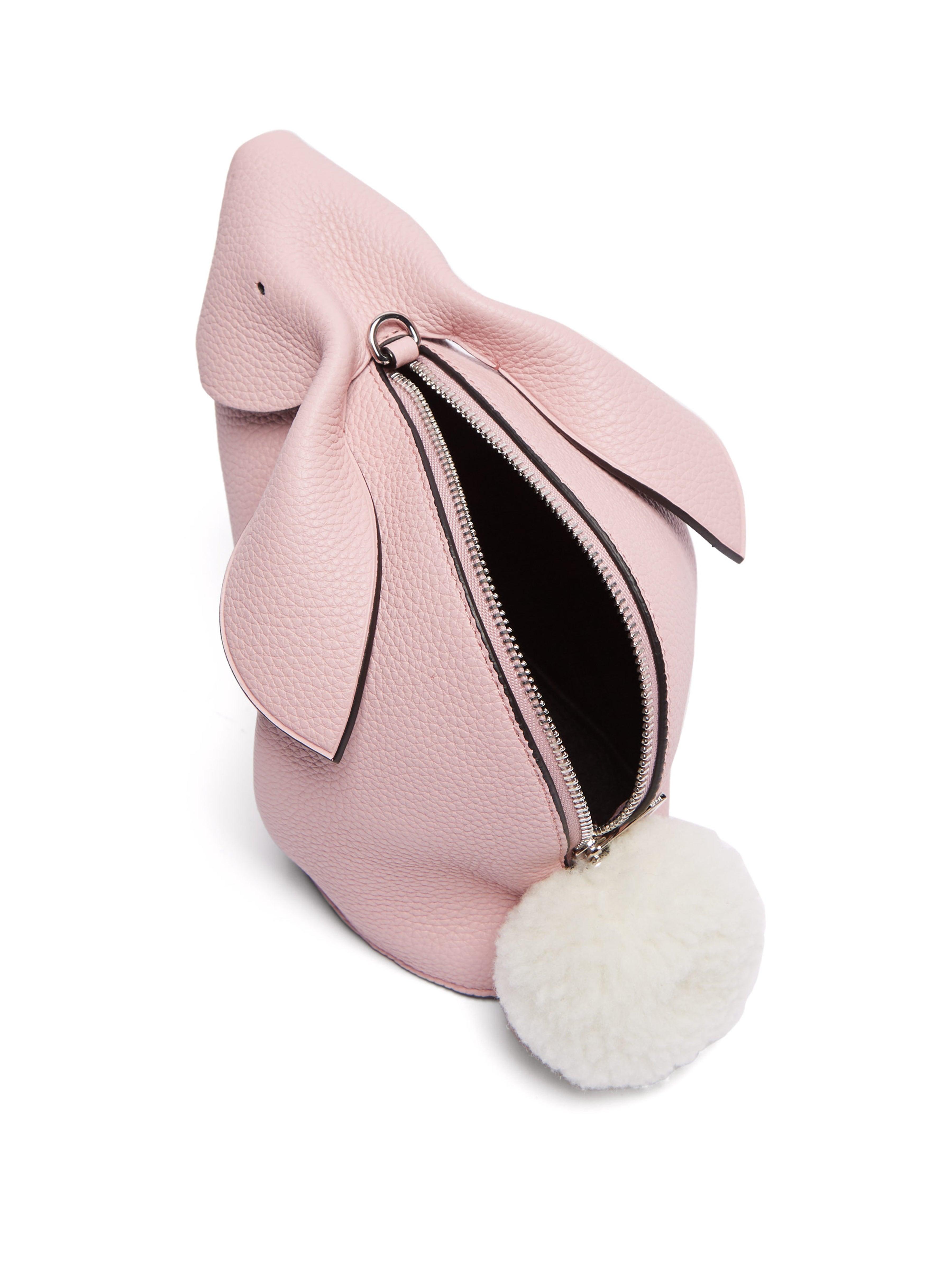 Loewe Bunny Mini Leather Crossbody Bag in Pink Lyst