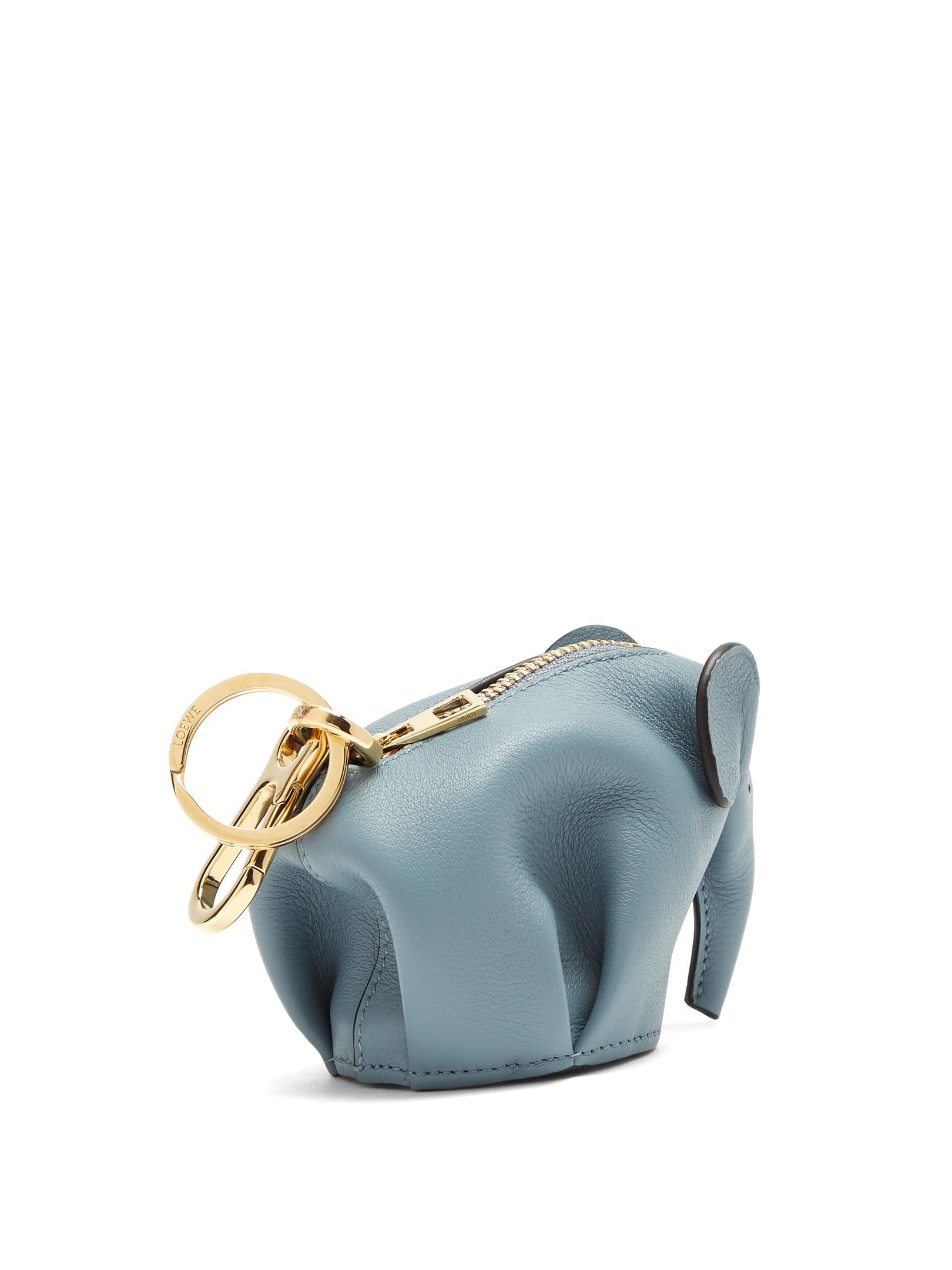 Loewe Leather Elephant Coin Purse in Blue - Lyst