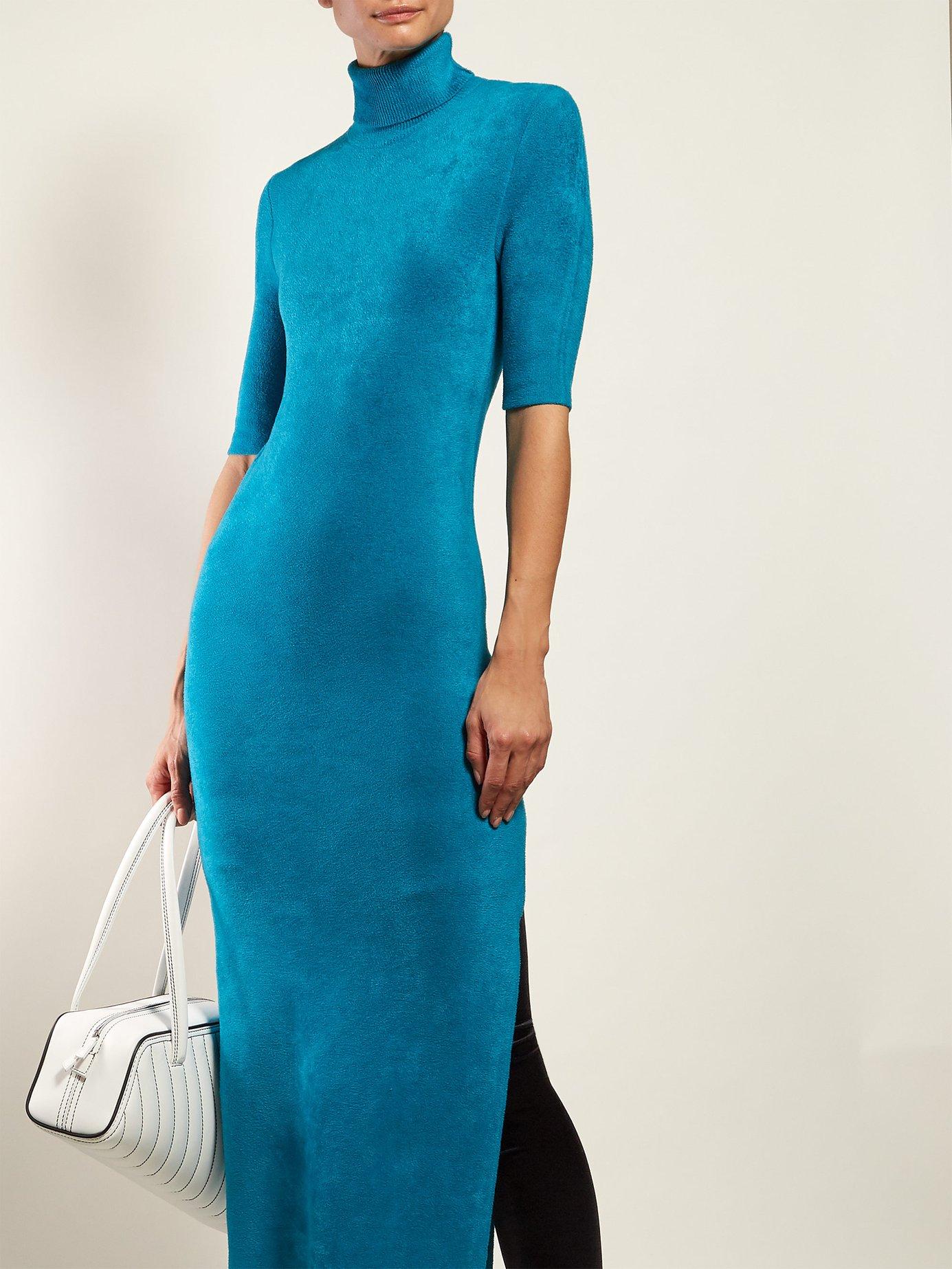 blue velvet balenciaga dress