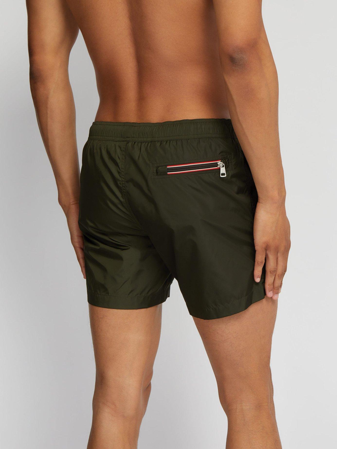 Moncler Logo Appliqué Swim Shorts in 