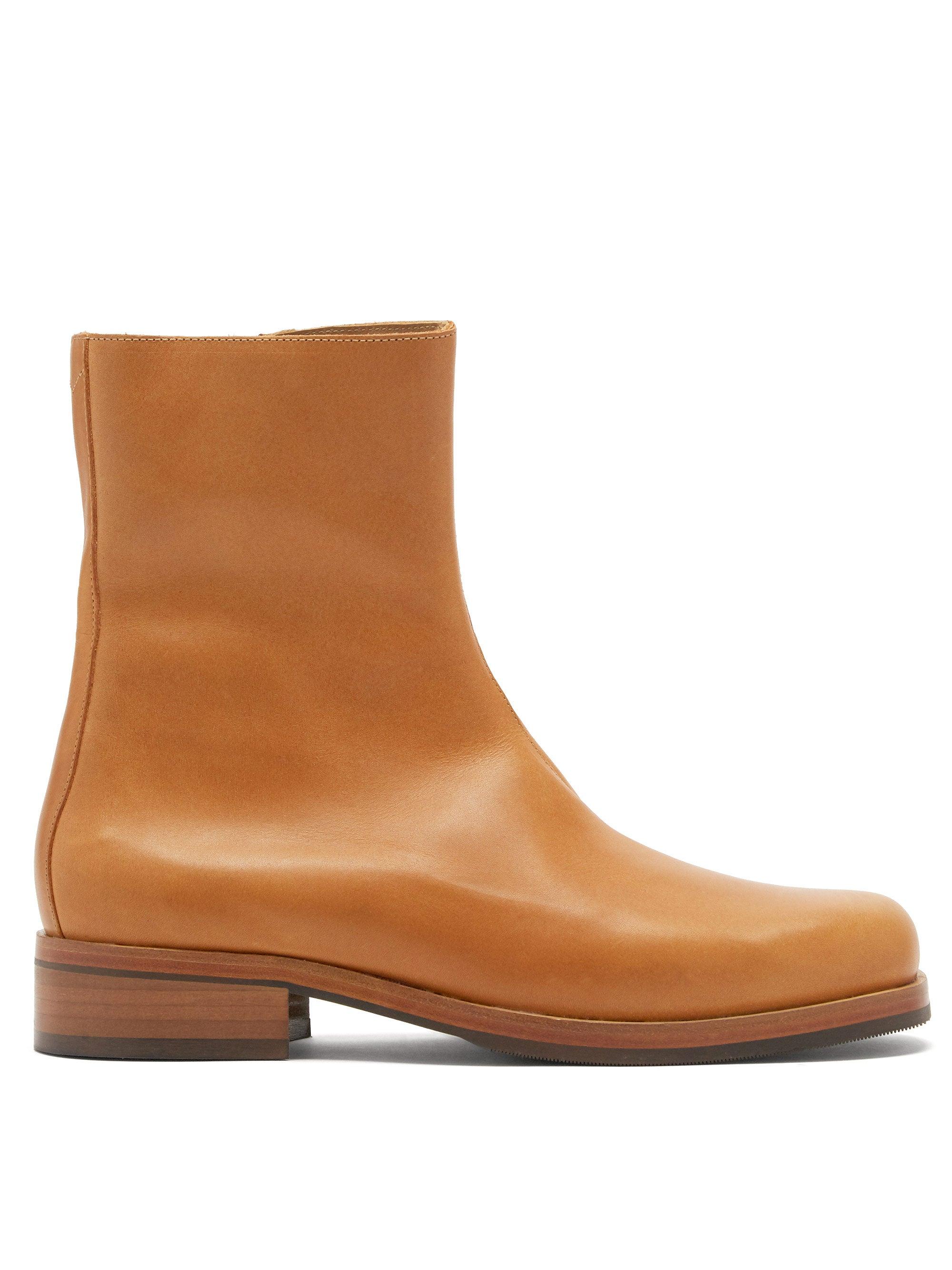 Our Legacy Camion Zipped Leather Boots in Brown for Men Lyst