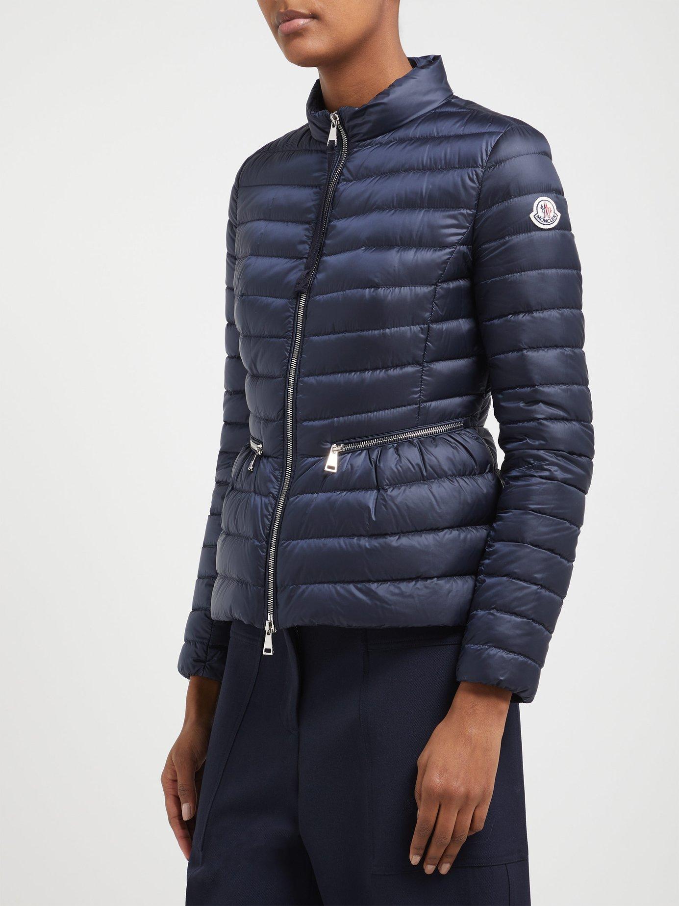 Moncler Agate Lightweight Quilted Down Filled Jacket in Navy (Blue) | Lyst