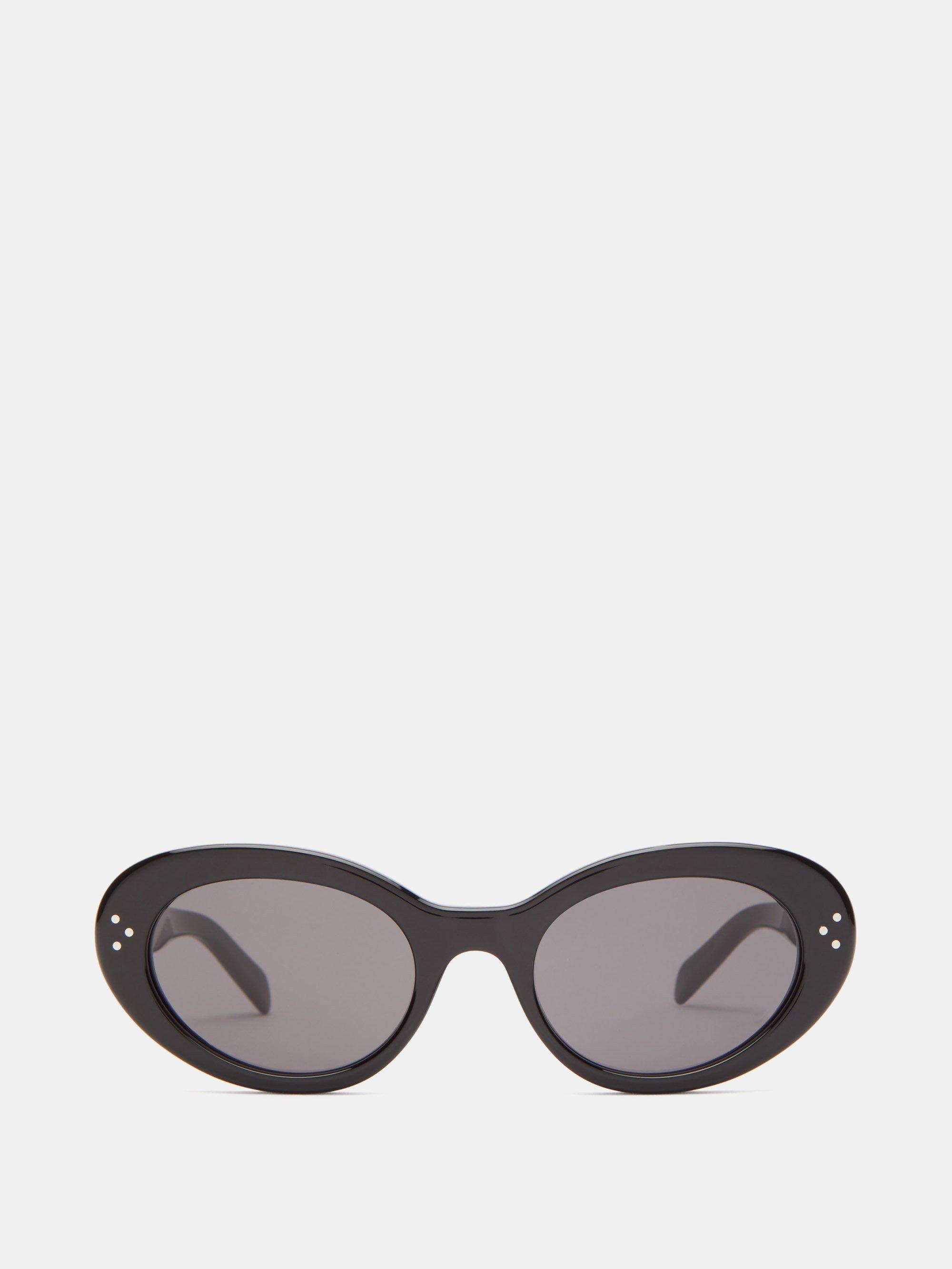 Celine Oval Cat eye Acetate Sunglasses in Grey Lyst UK
