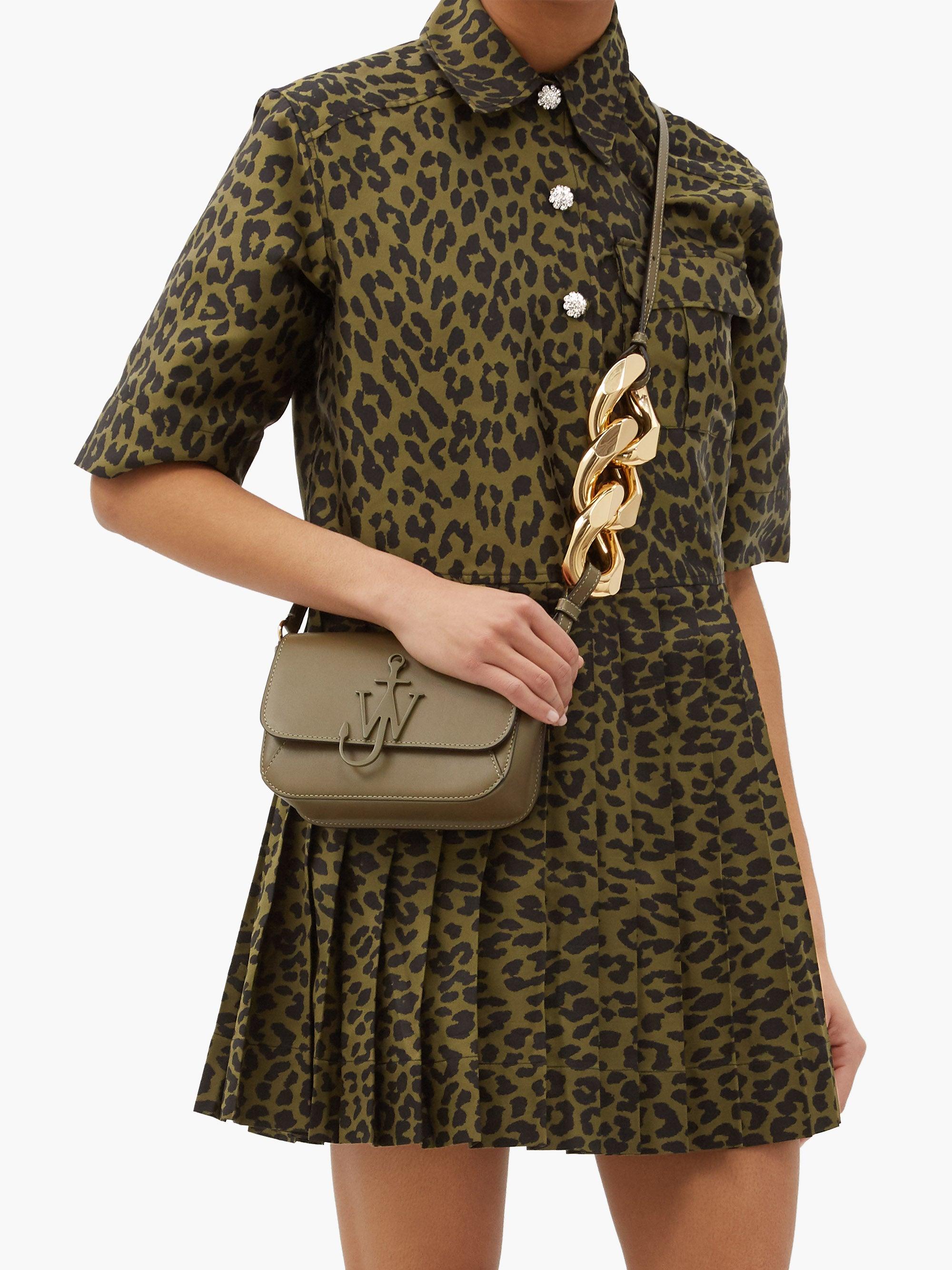 mini leopard pleated dress