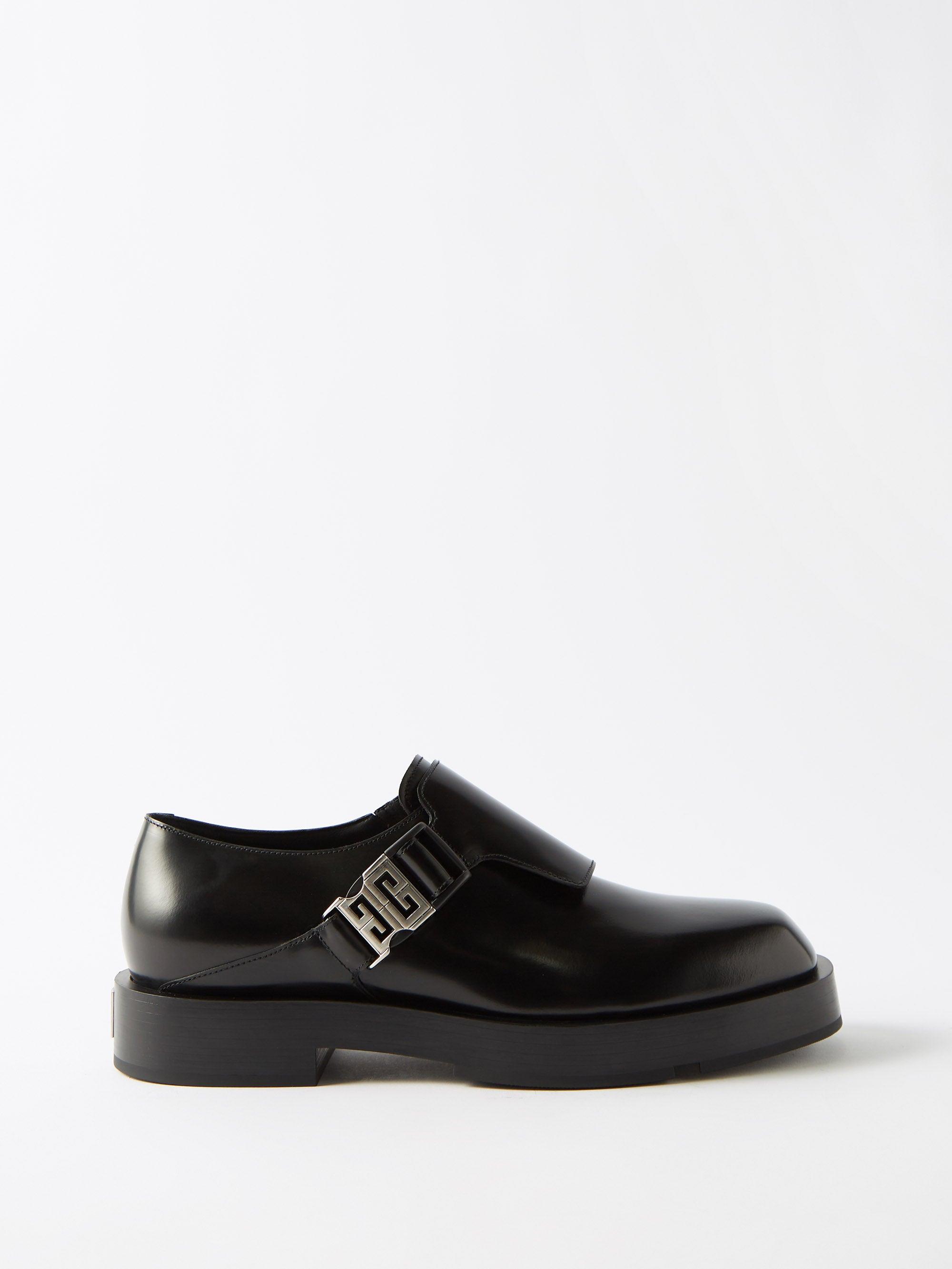 Givenchy Terra 4g-buckle Leather Derby Shoes in Black for Men | Lyst