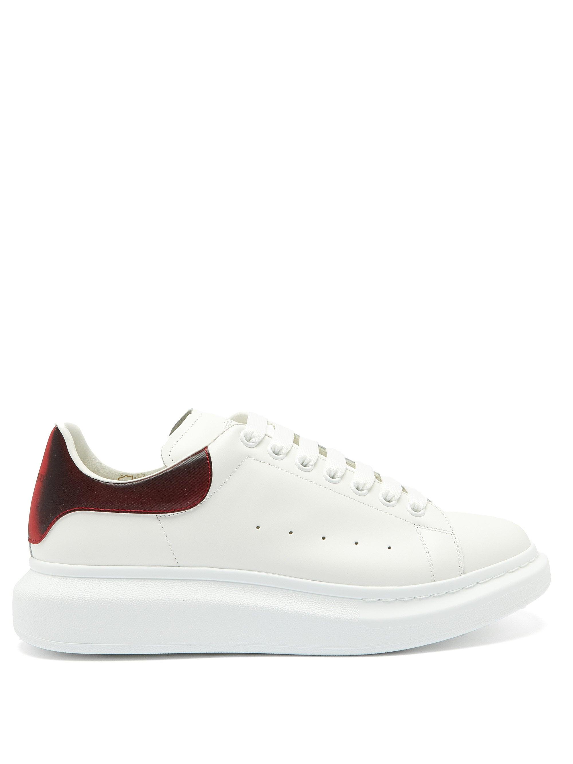 Alexander McQueen Exaggerated-sole Leather Trainers for Men - Lyst