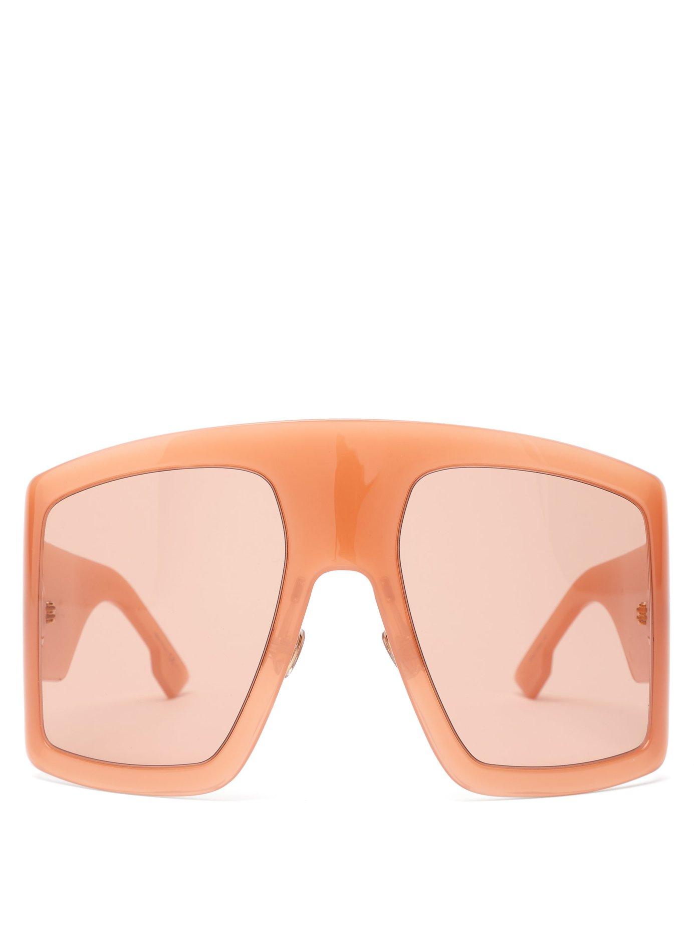 Dior Diorsolight1 Oversized Acetate Sunglasses in Pink - Lyst