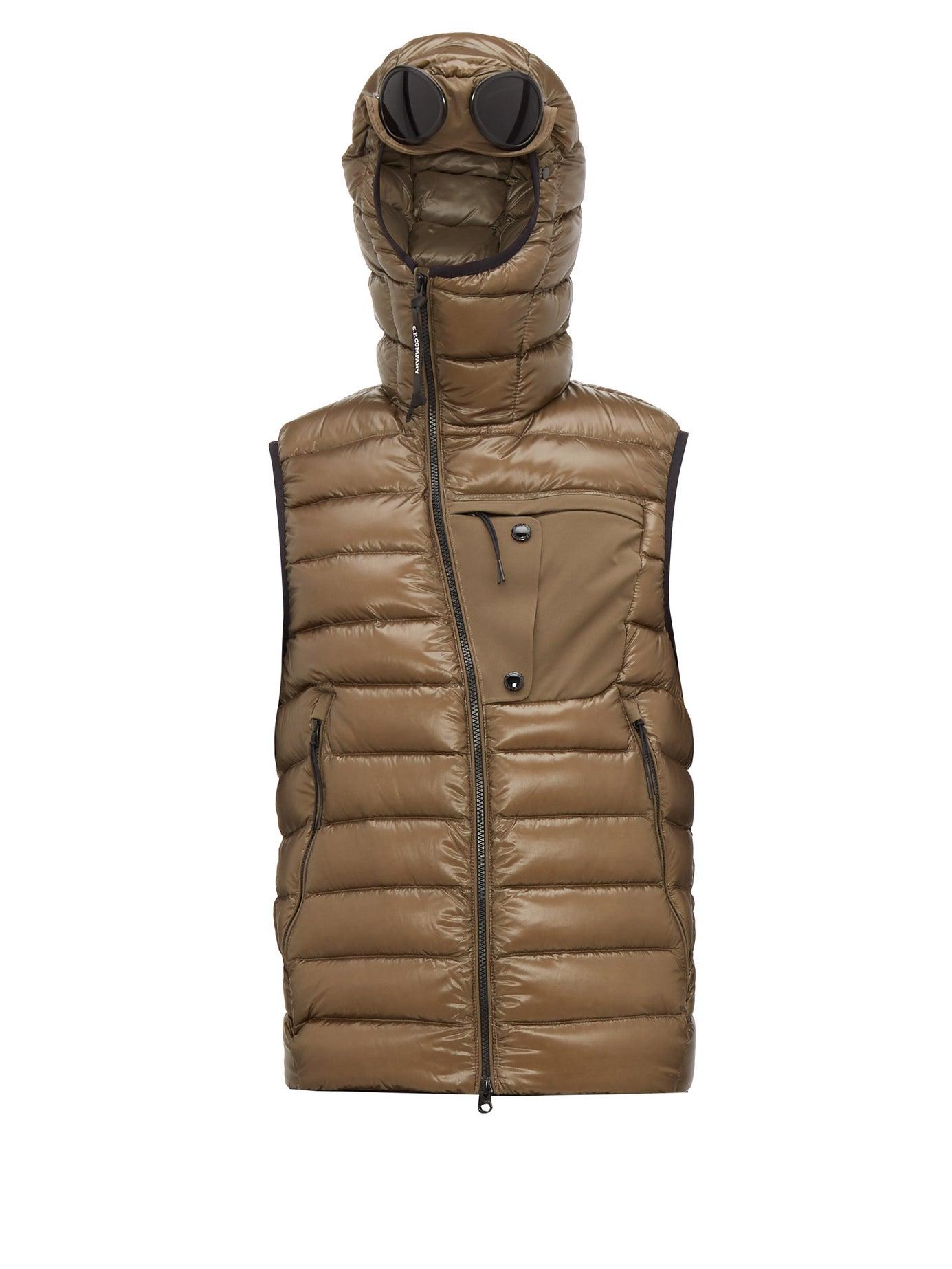 C.P. Company Synthetic D.d. Shell Quilted Goggle Gilet in Khaki (Natural)  for Men - Lyst