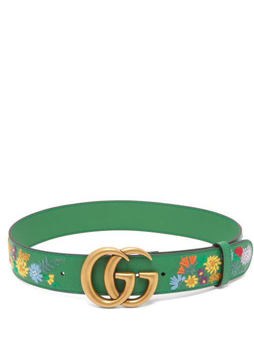 gucci floral belt