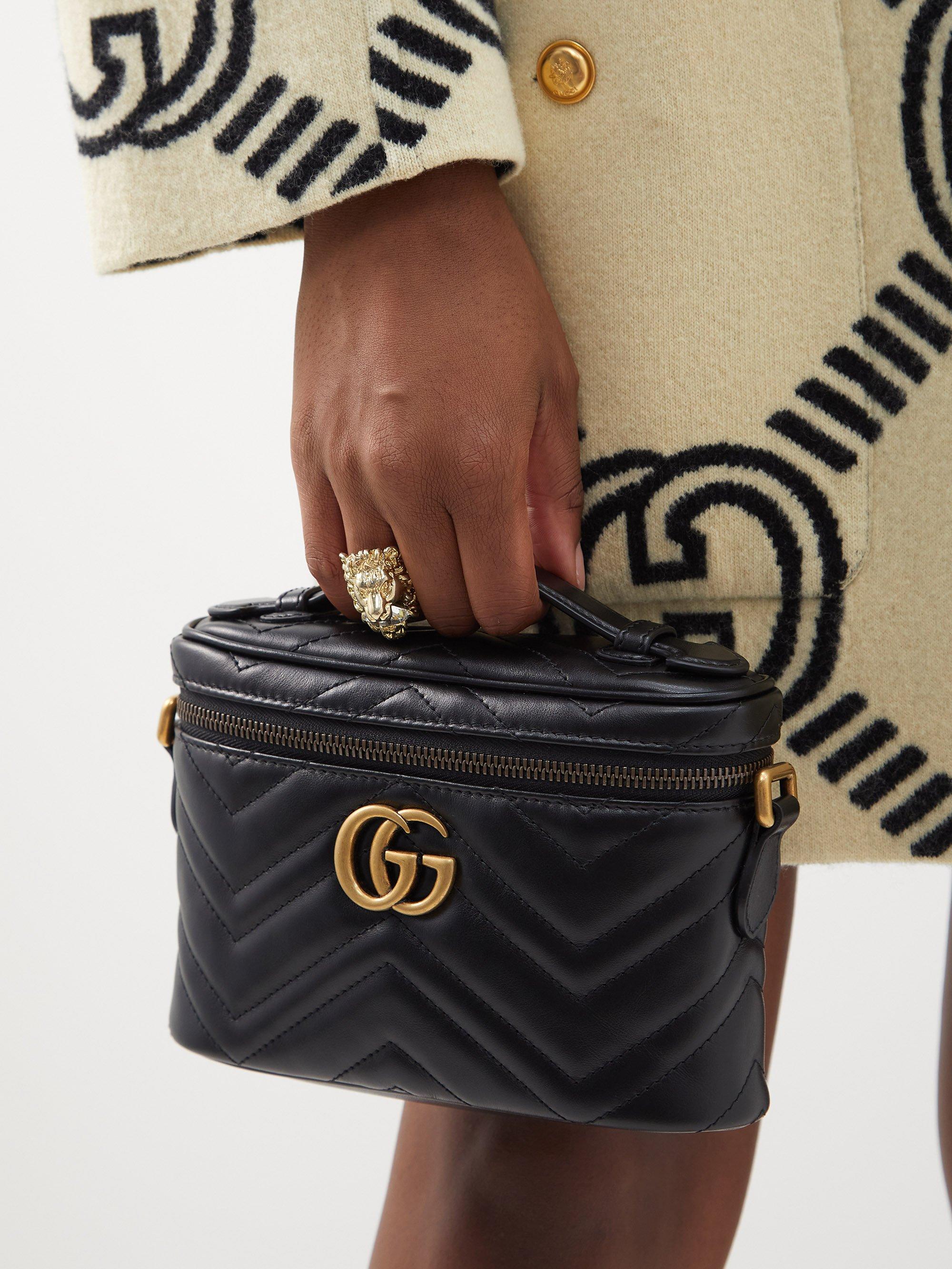 GG Marmont mini bag in black leather