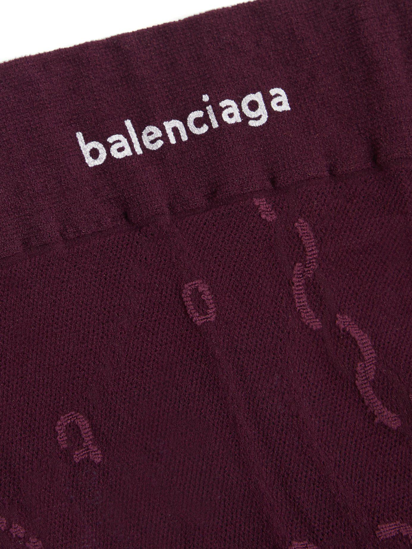 Balenciaga Synthetic Chain-print Tights - Lyst