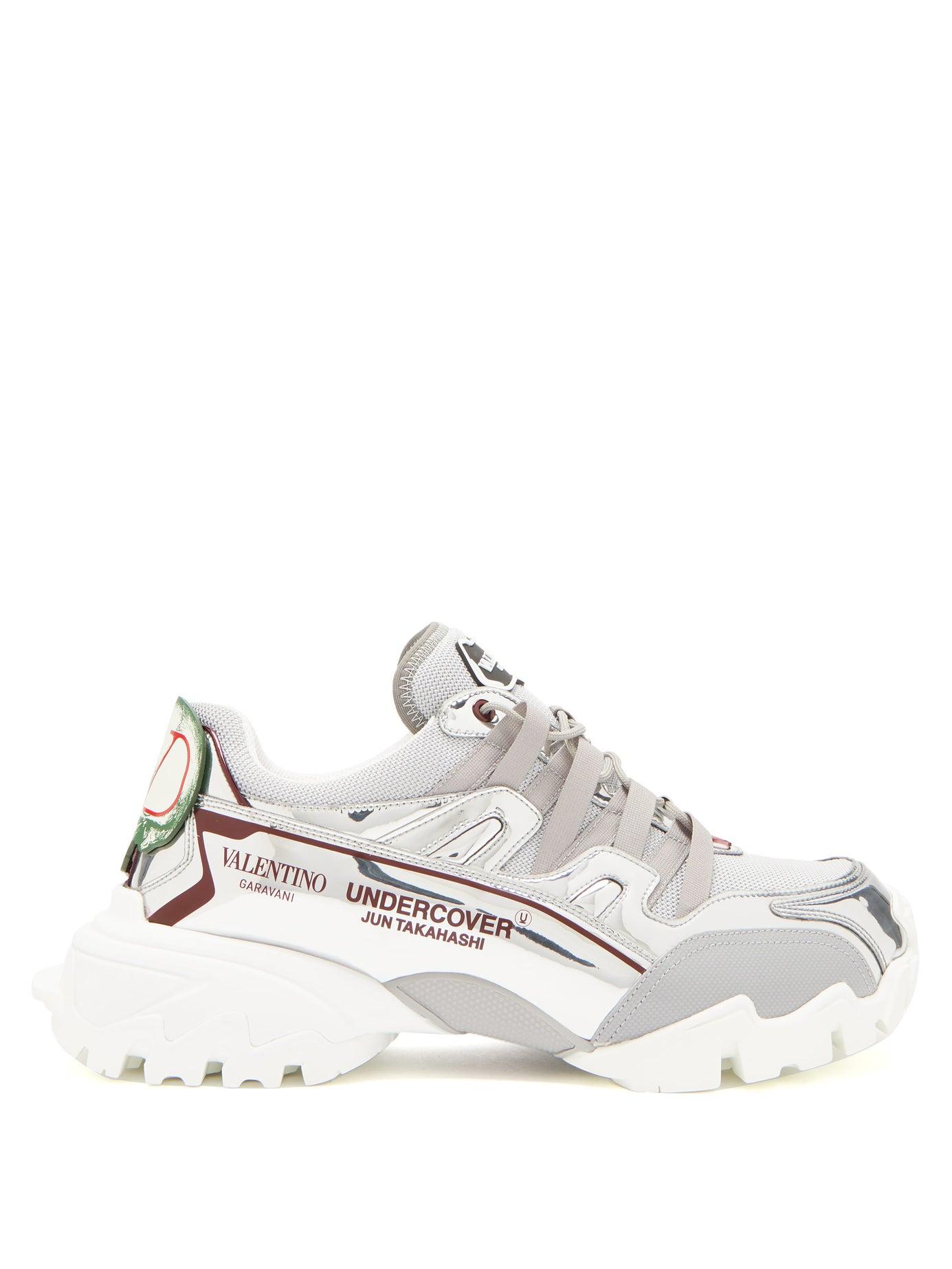 silver valentino trainers