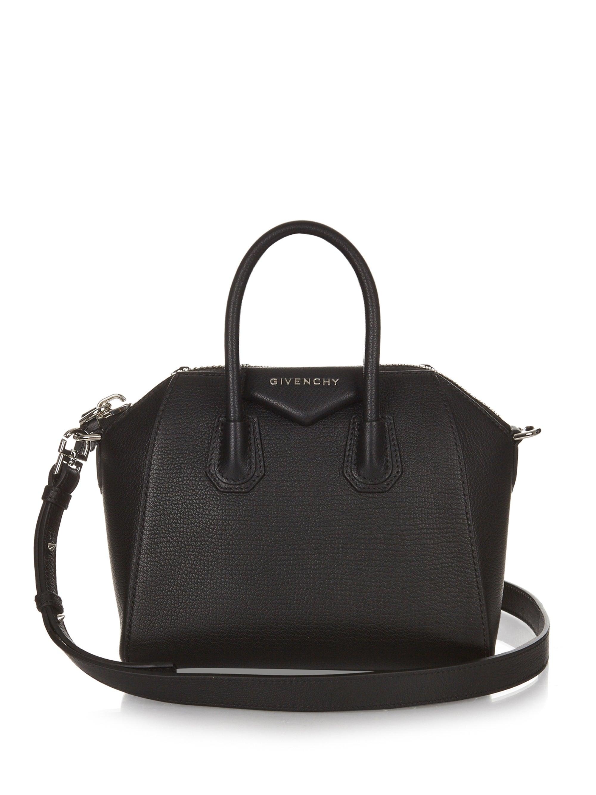 Givenchy Antigona Mini Leather CrossBody Bag in Black Save 26 Lyst UK